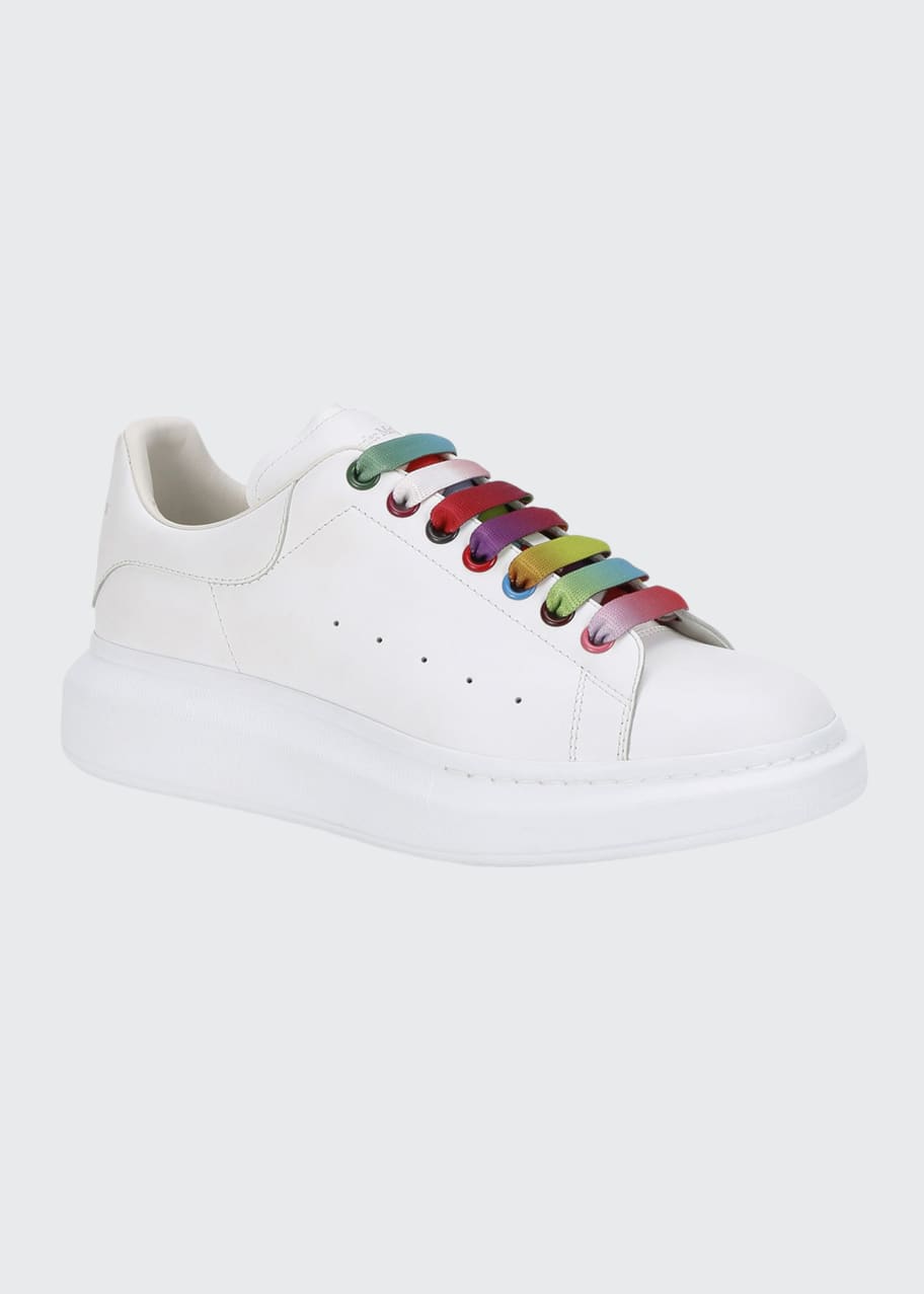 Alexander McQueen Men's Oversized Sneakers w/ Colored Laces - Bergdorf ...