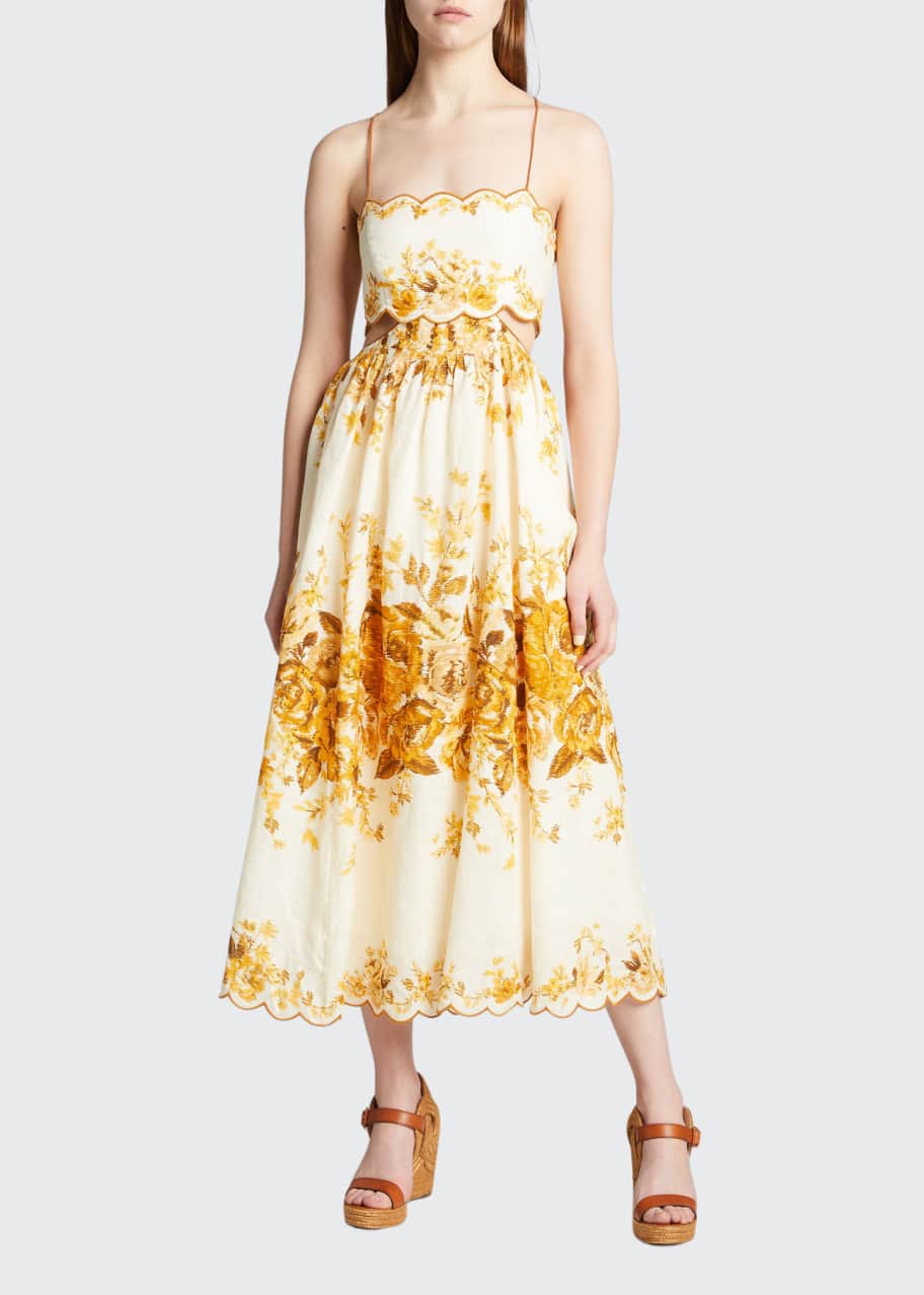 Zimmermann confetti scallop tie dress hot sale