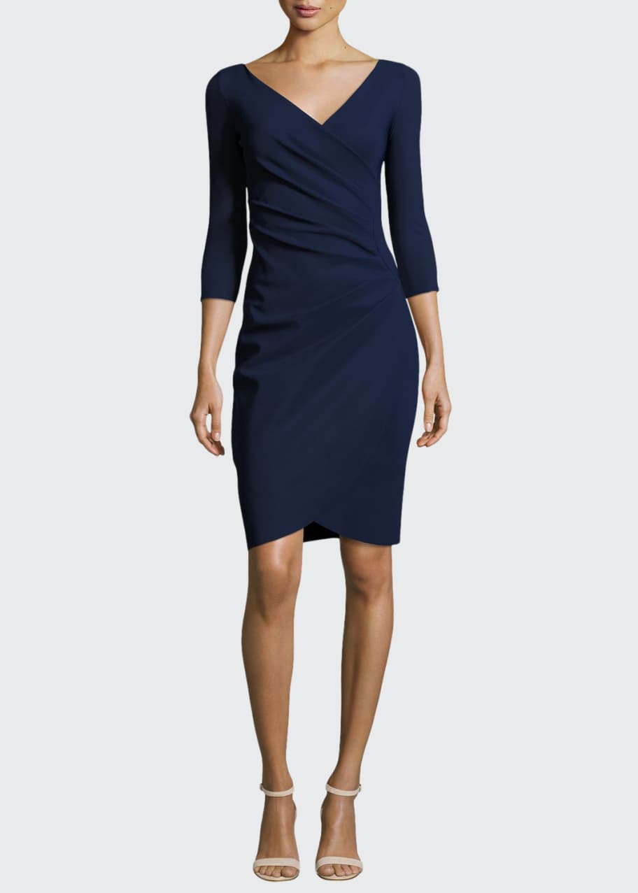 La Petite Robe di Chiara Boni Emertiene 3/4-Sleeve Wrap-Style