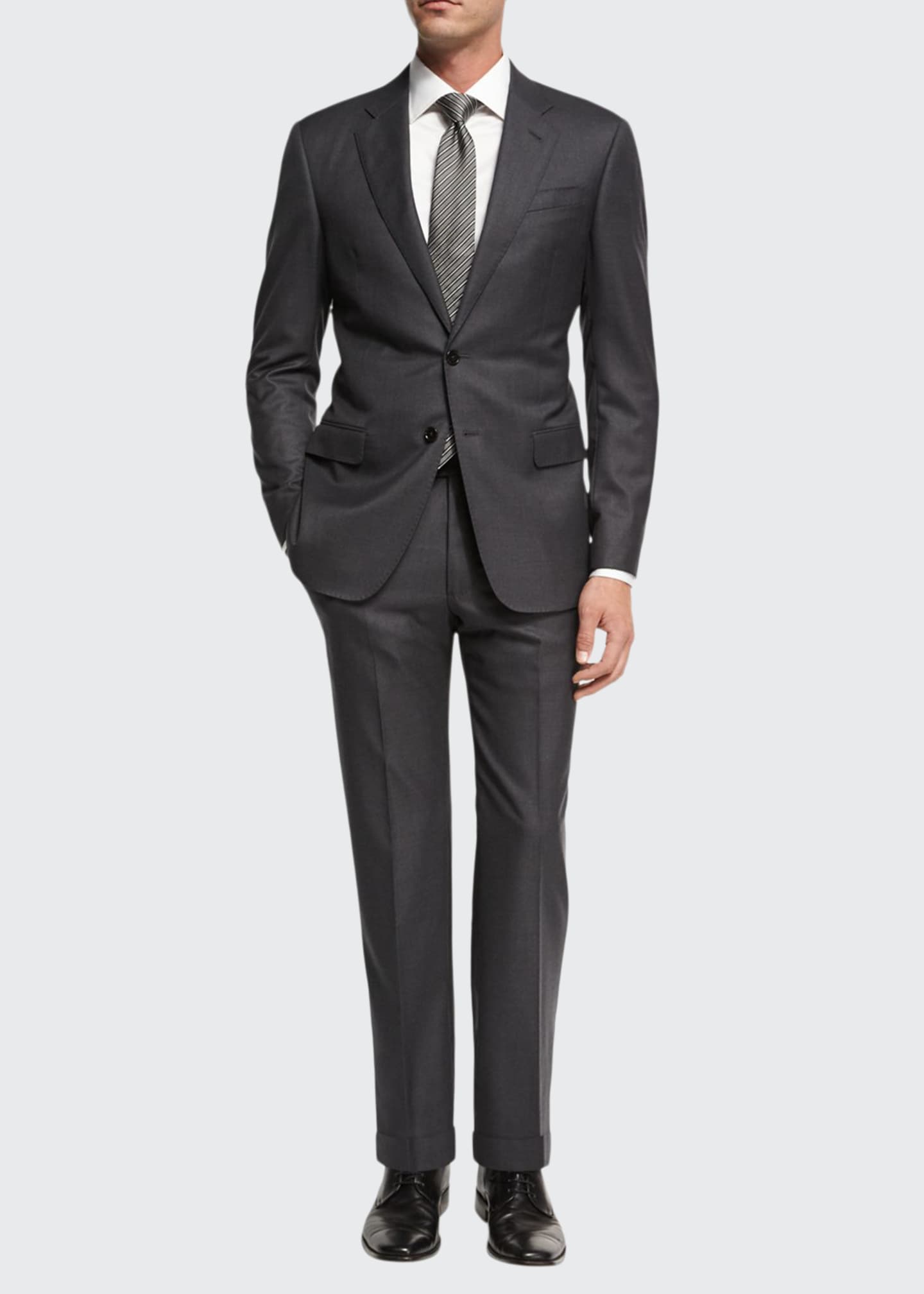 Giorgio Armani Soft Basic Wool Two-Piece Suit - Bergdorf Goodman