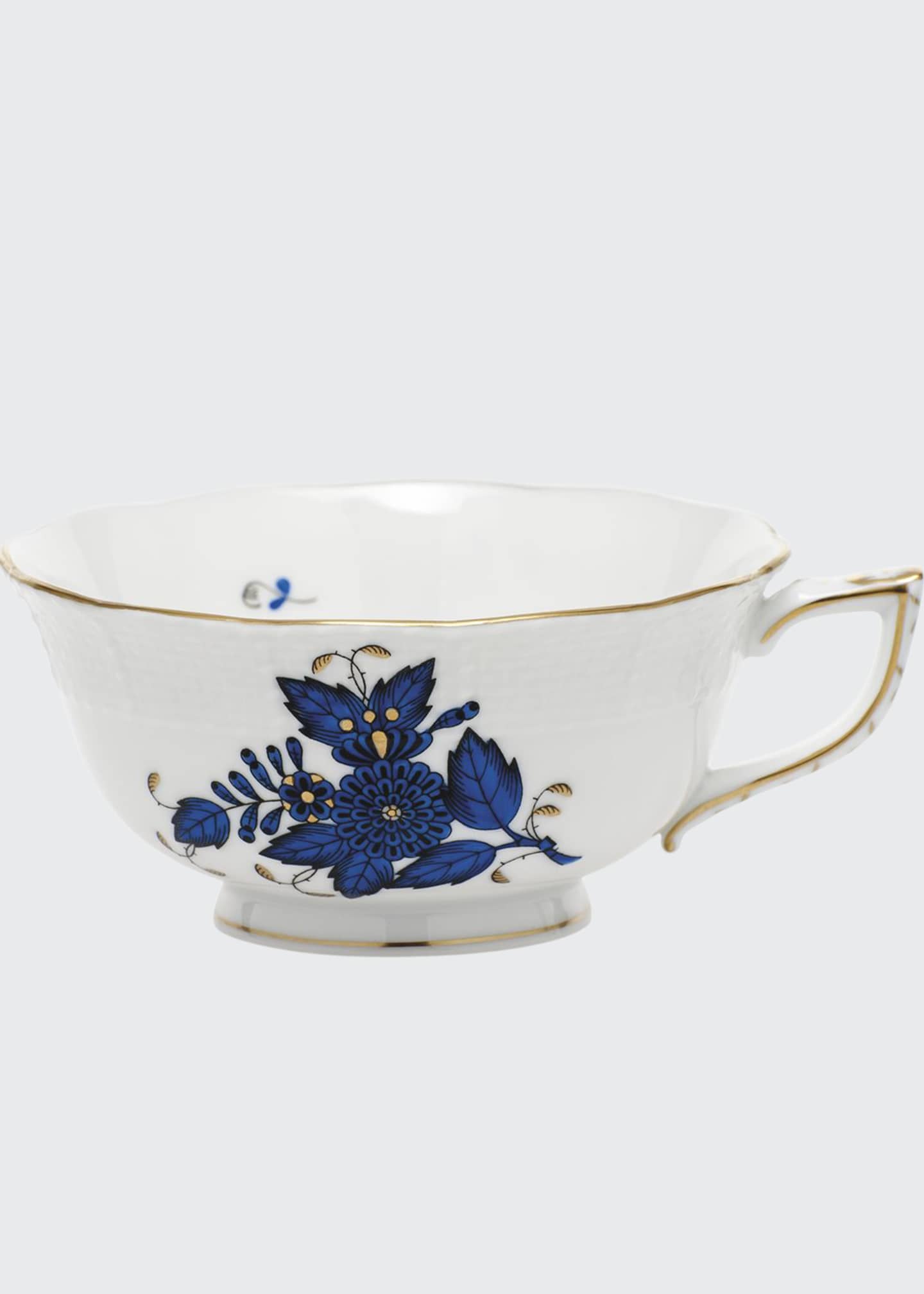 Herend Chinese Bouquet Black Sapphire Teacup
