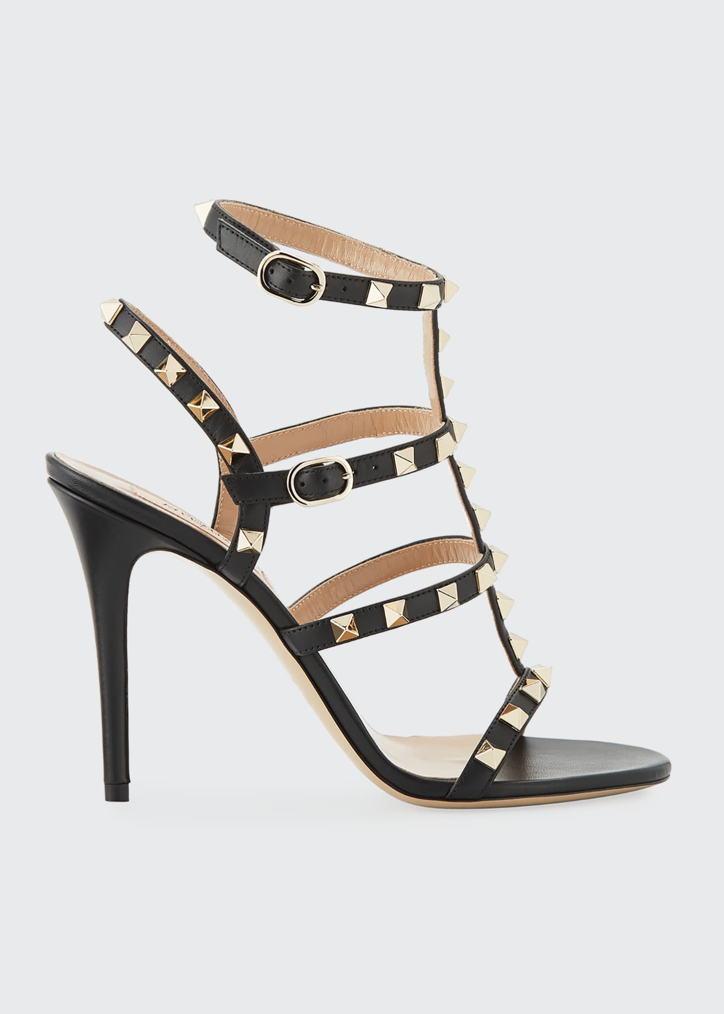 Valentino Garavani Rockstud 105mm Caged Leather Sandals