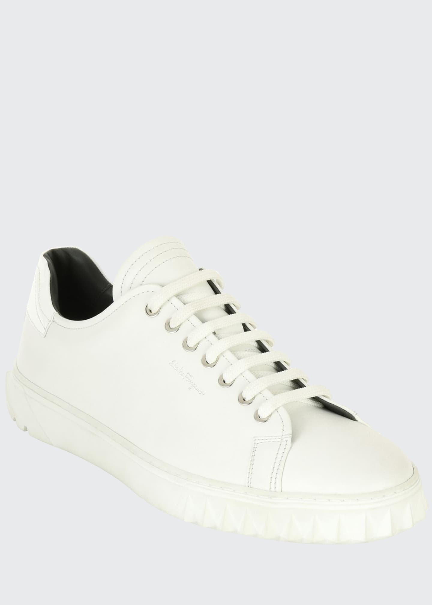 salvatore ferragamo leather sneaker