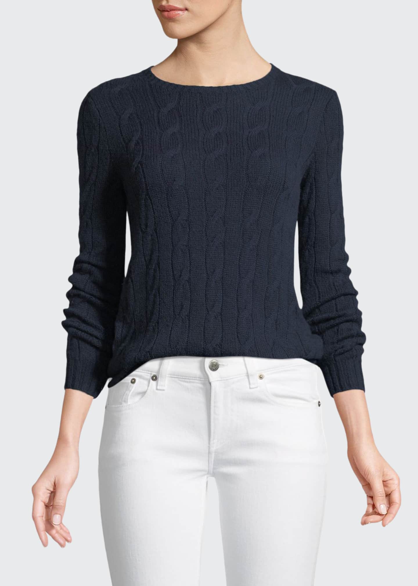 cable knit long sleeve sweater
