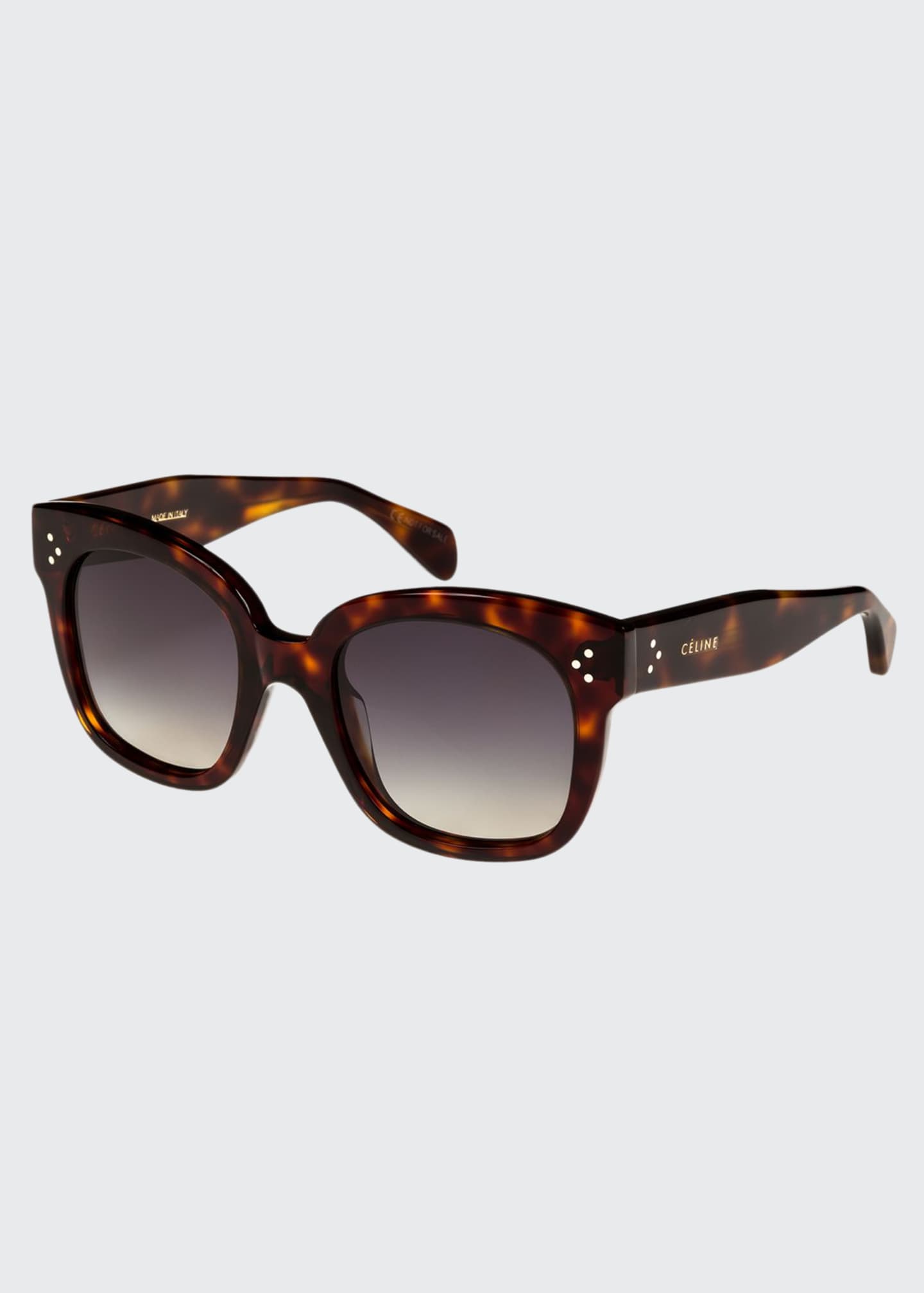 Celine Square Polarized Acetate Sunglasses, Blue Pattern - Bergdorf Goodman