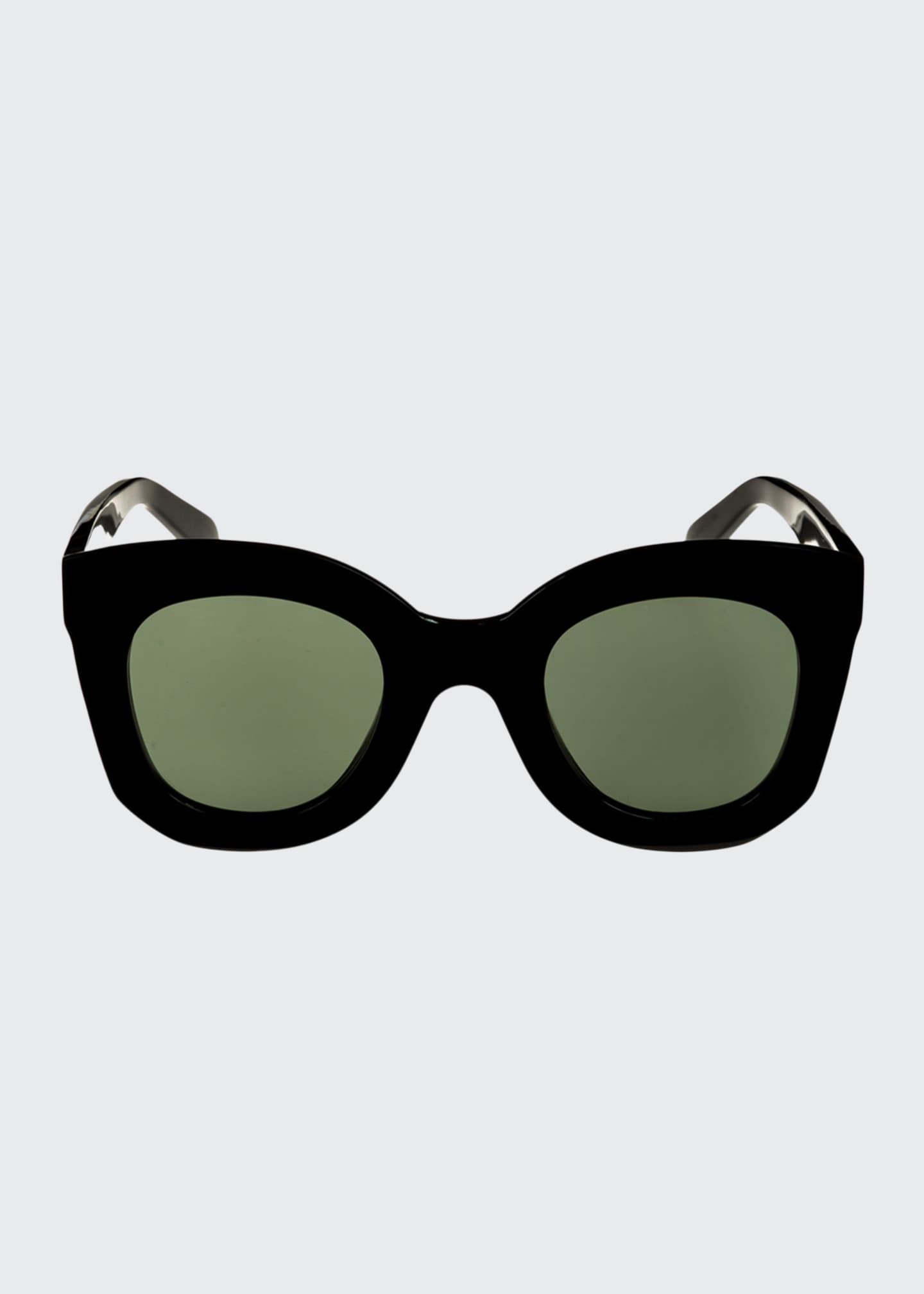 Celine Chunky Round Acetate Sunglasses - Bergdorf Goodman