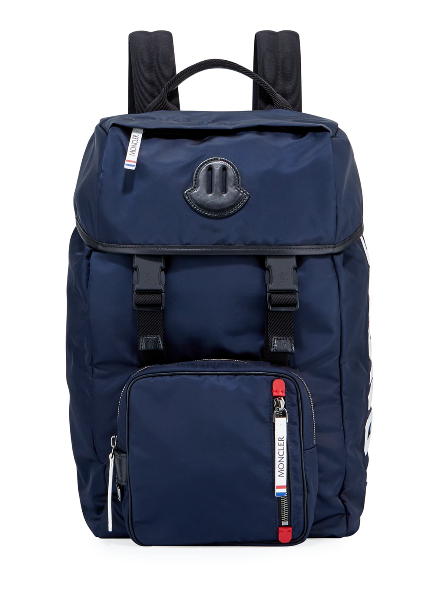 Moncler Men's Chute LeatherTrim Canvas Backpack Bergdorf Goodman