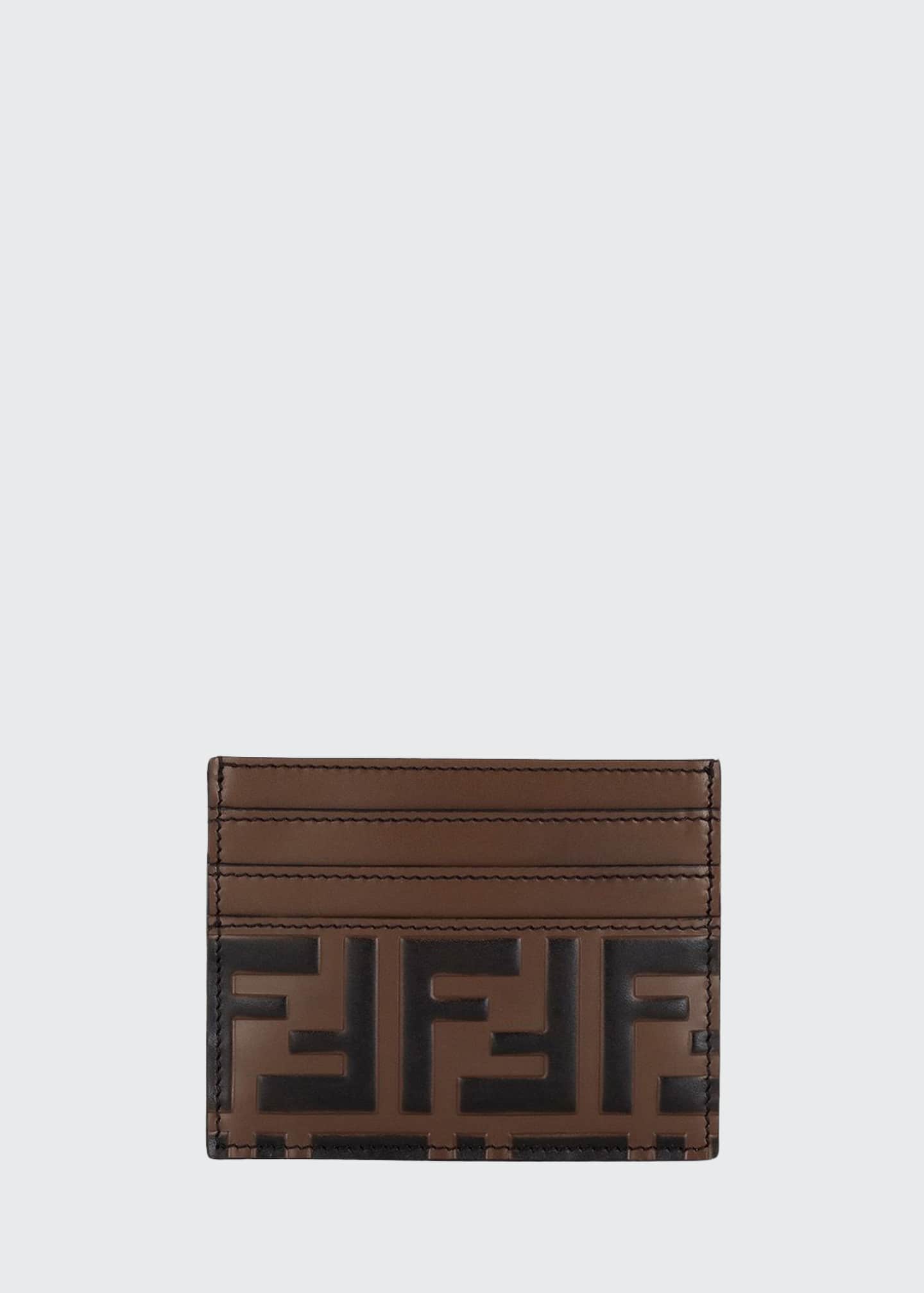 Fendi Men's FF Embossed Leather Card Case - Bergdorf Goodman