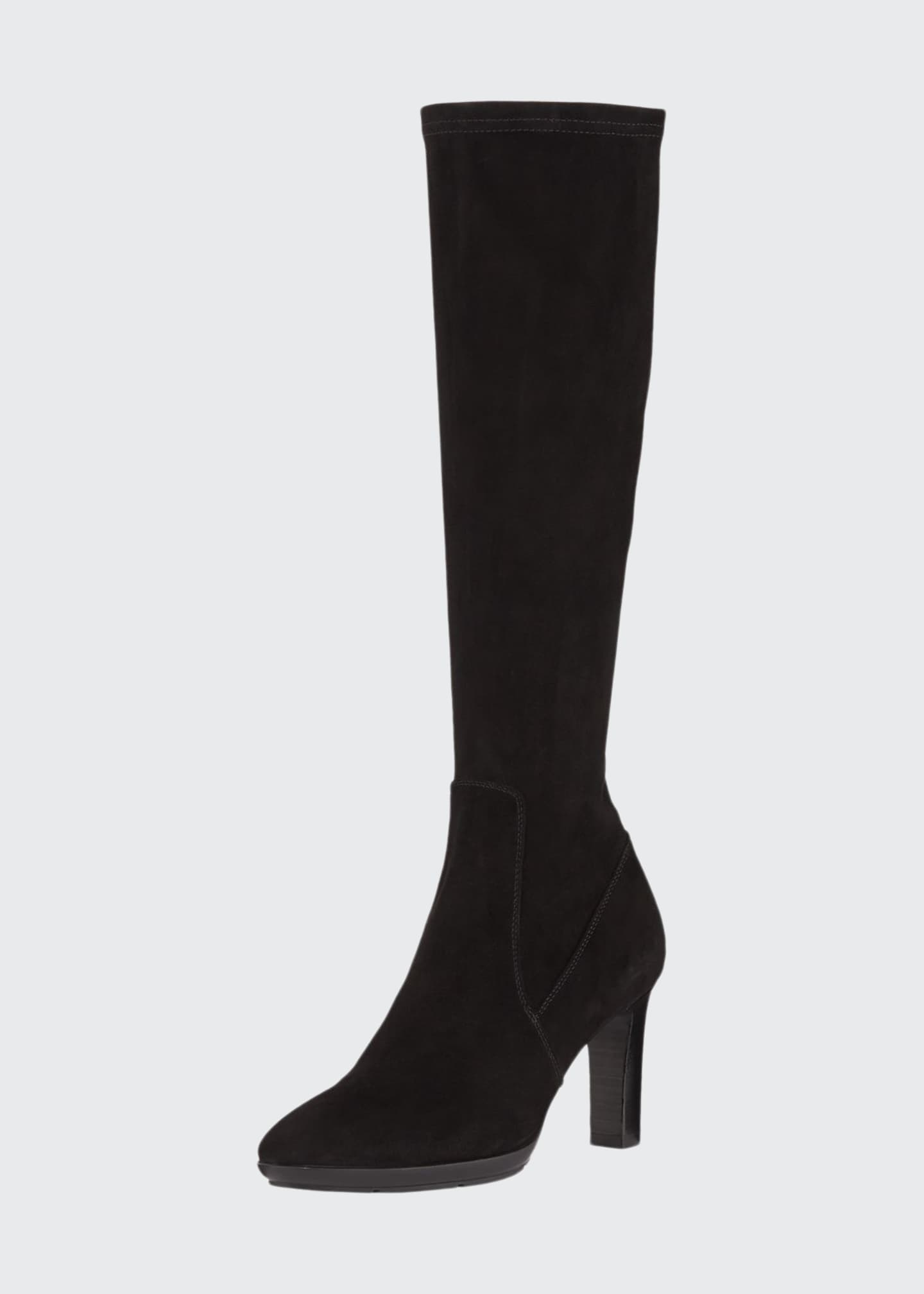 aquatalia rhumba ii stretch suede knee boots