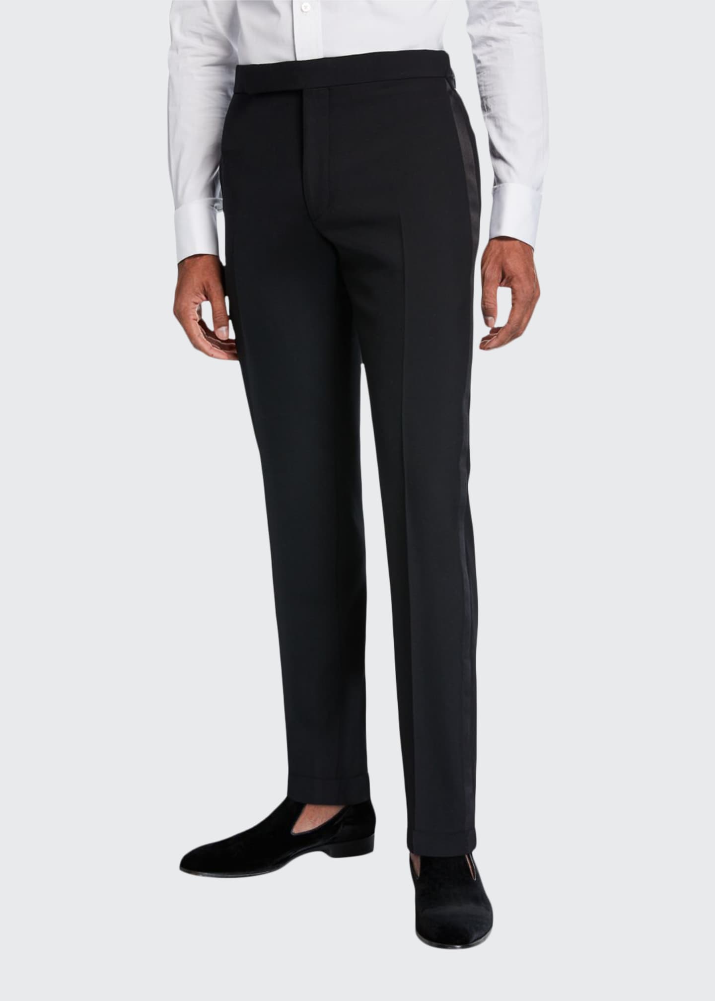 Men S Gregory Wool Barathea Tapered Tuxedo Pants