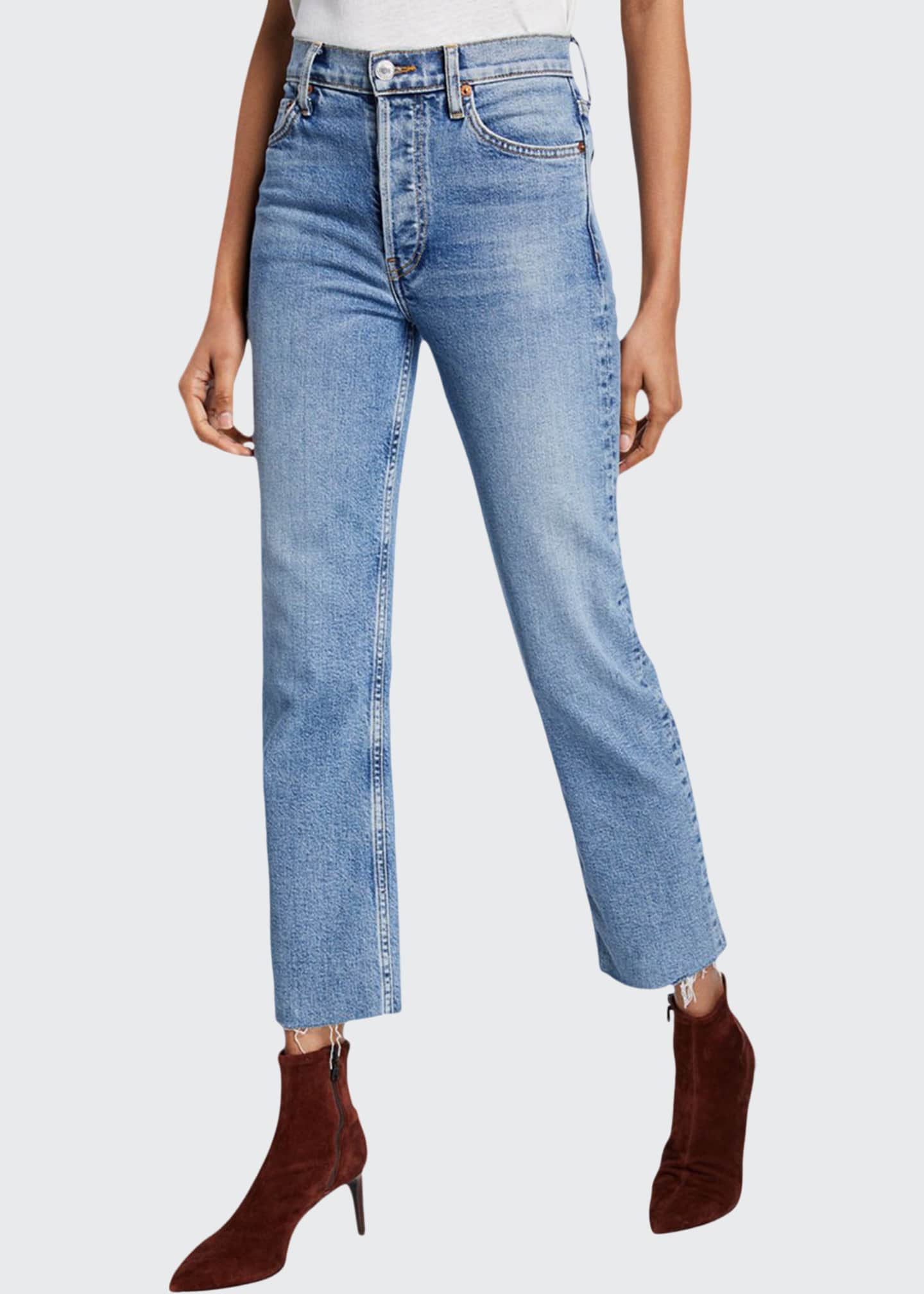 raw edge hem jeans