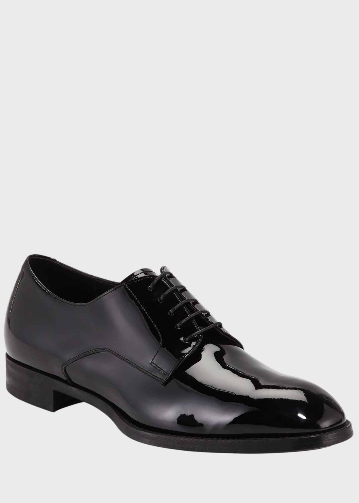 Armani Men's Formal Patent Leather Derby Shoe Bergdorf Goodman