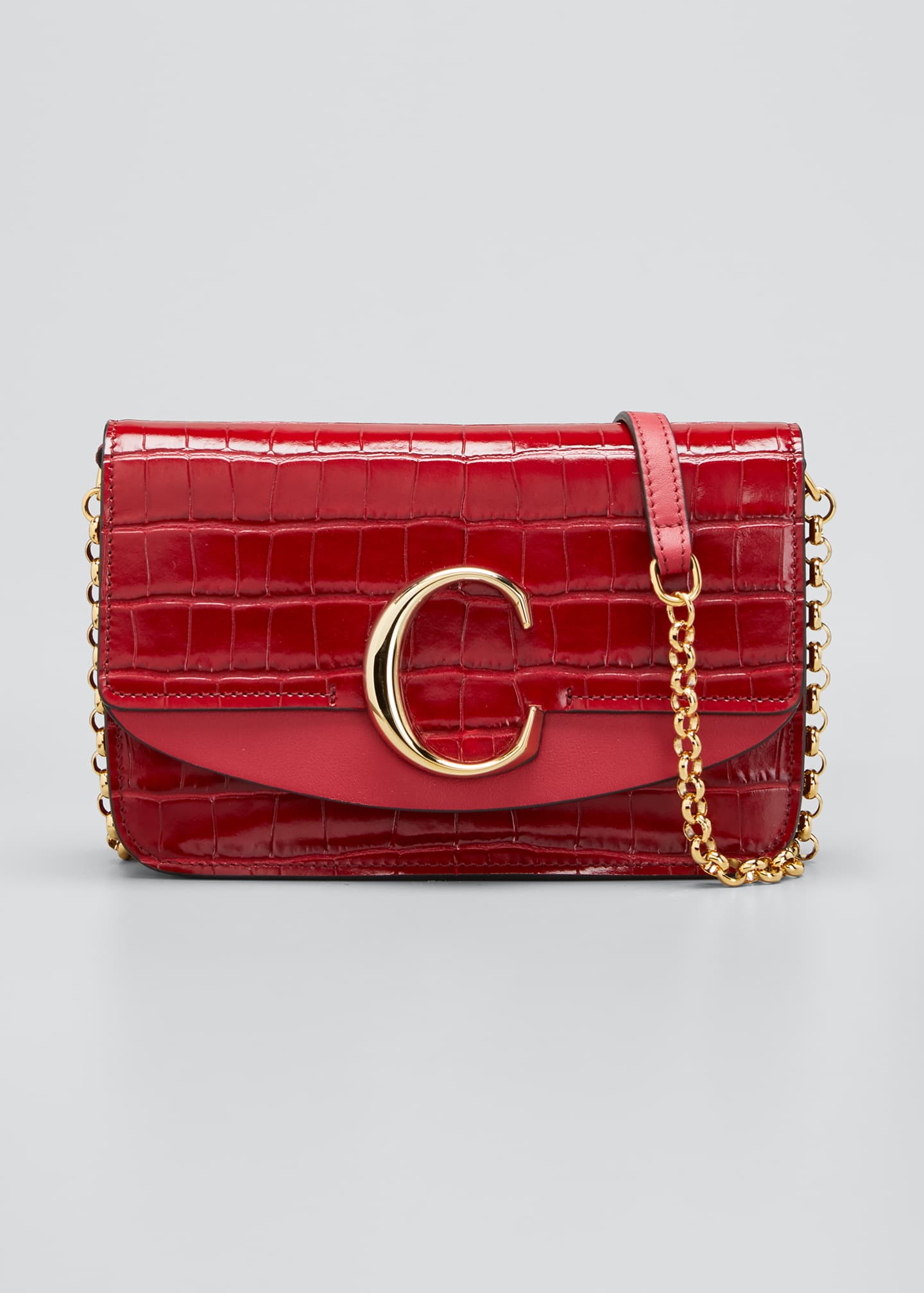 embossed leather shoulder bag