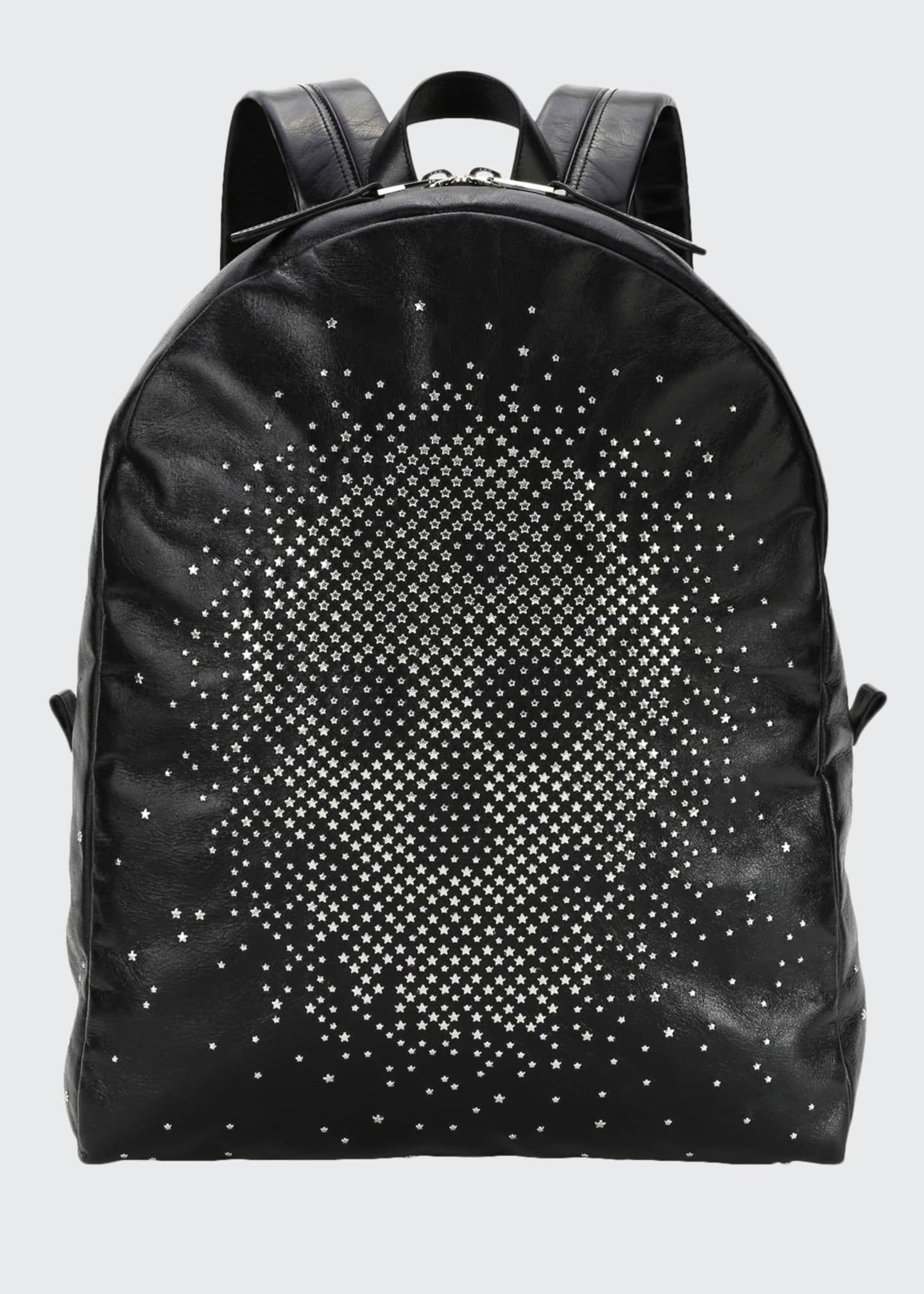 Skull-Studded Leather Backpack 