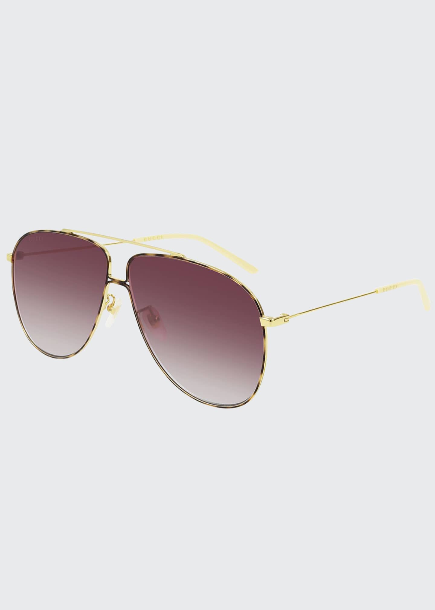 gucci grey gradient aviator sunglasses