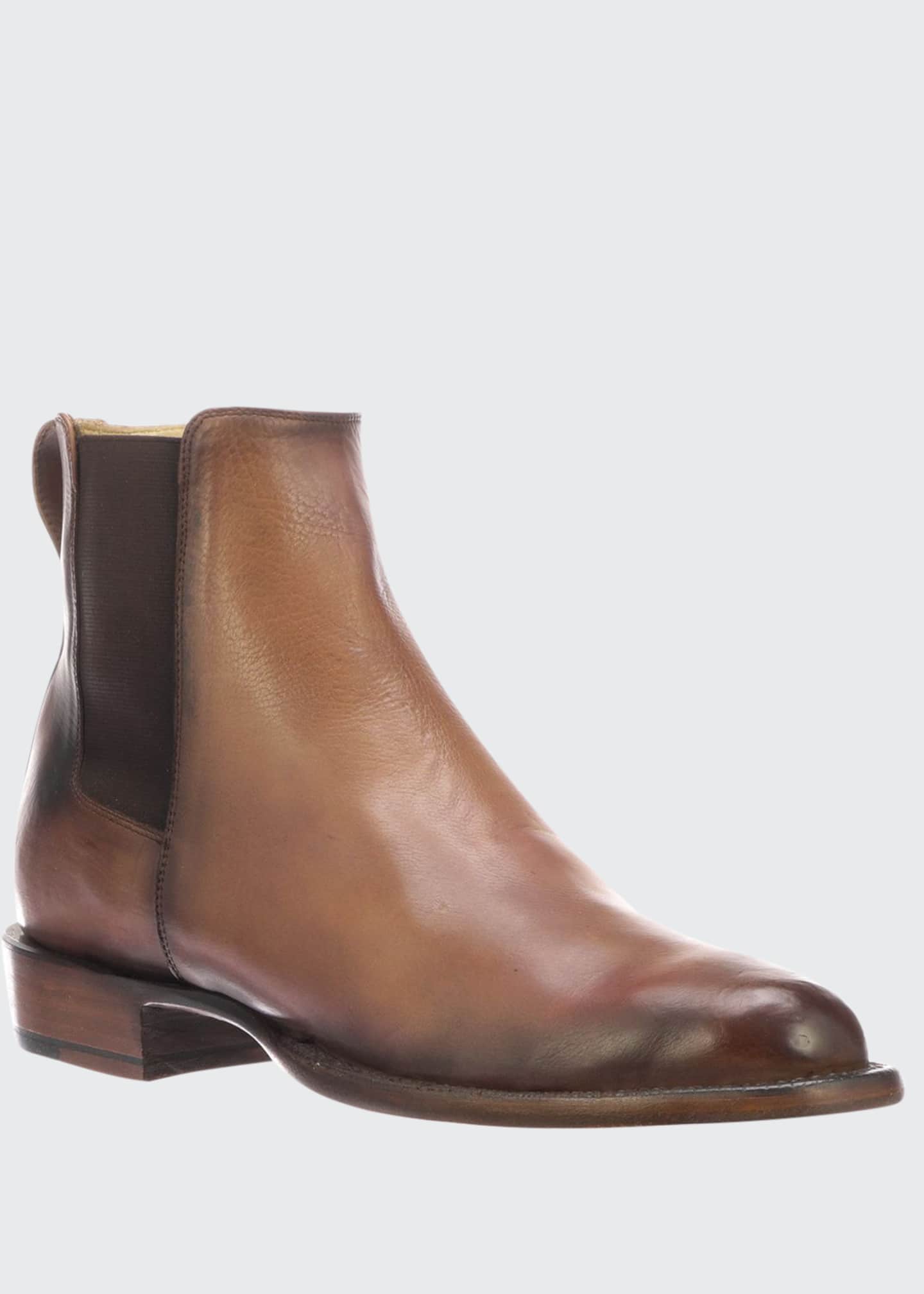 Lucchese Men's Grayson Burnished Leather Chelsea Boots - Bergdorf Goodman