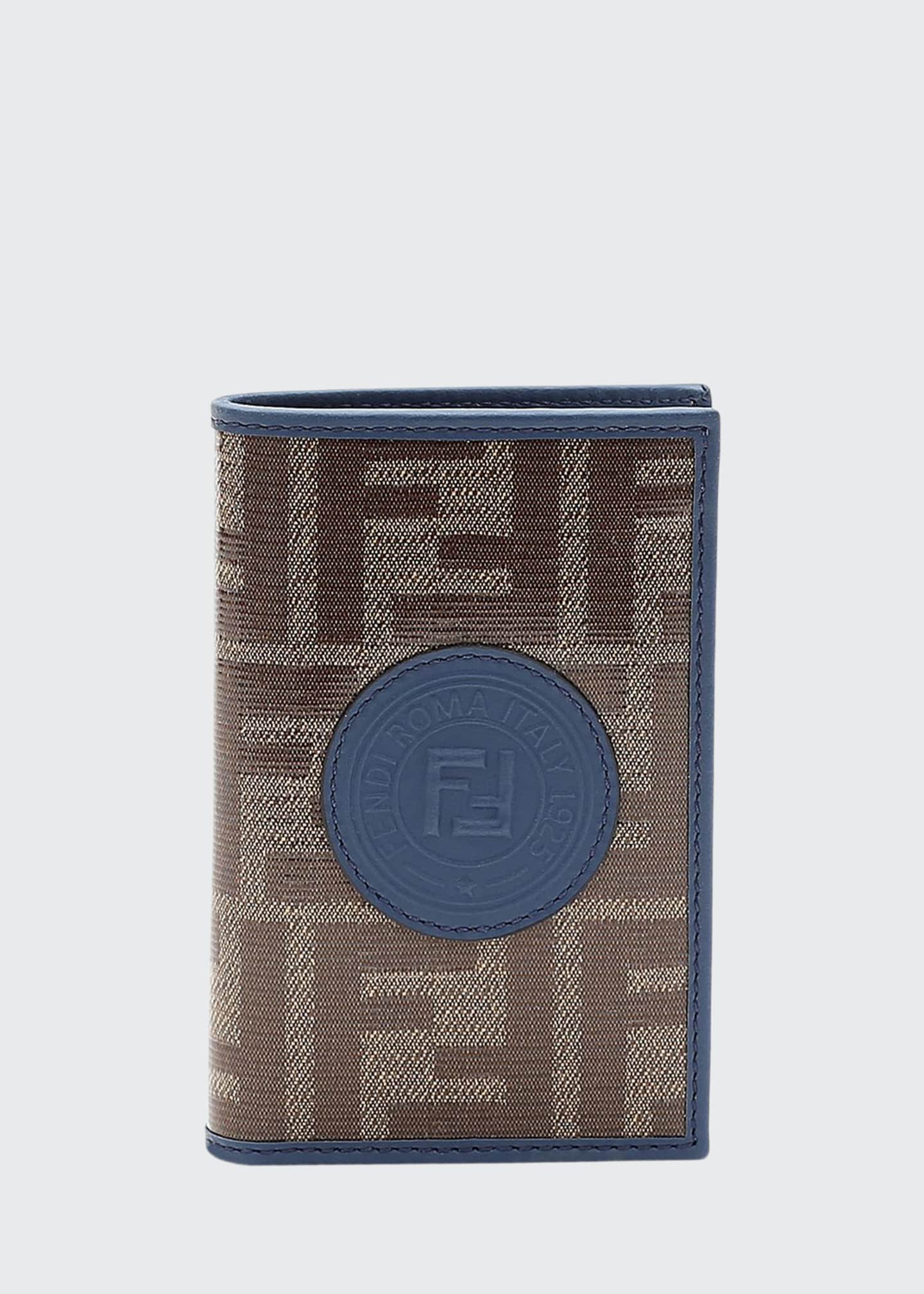 Fendi Men&#39;s Vetrificato FF-Canvas Vertical Bifold Wallet - Bergdorf Goodman