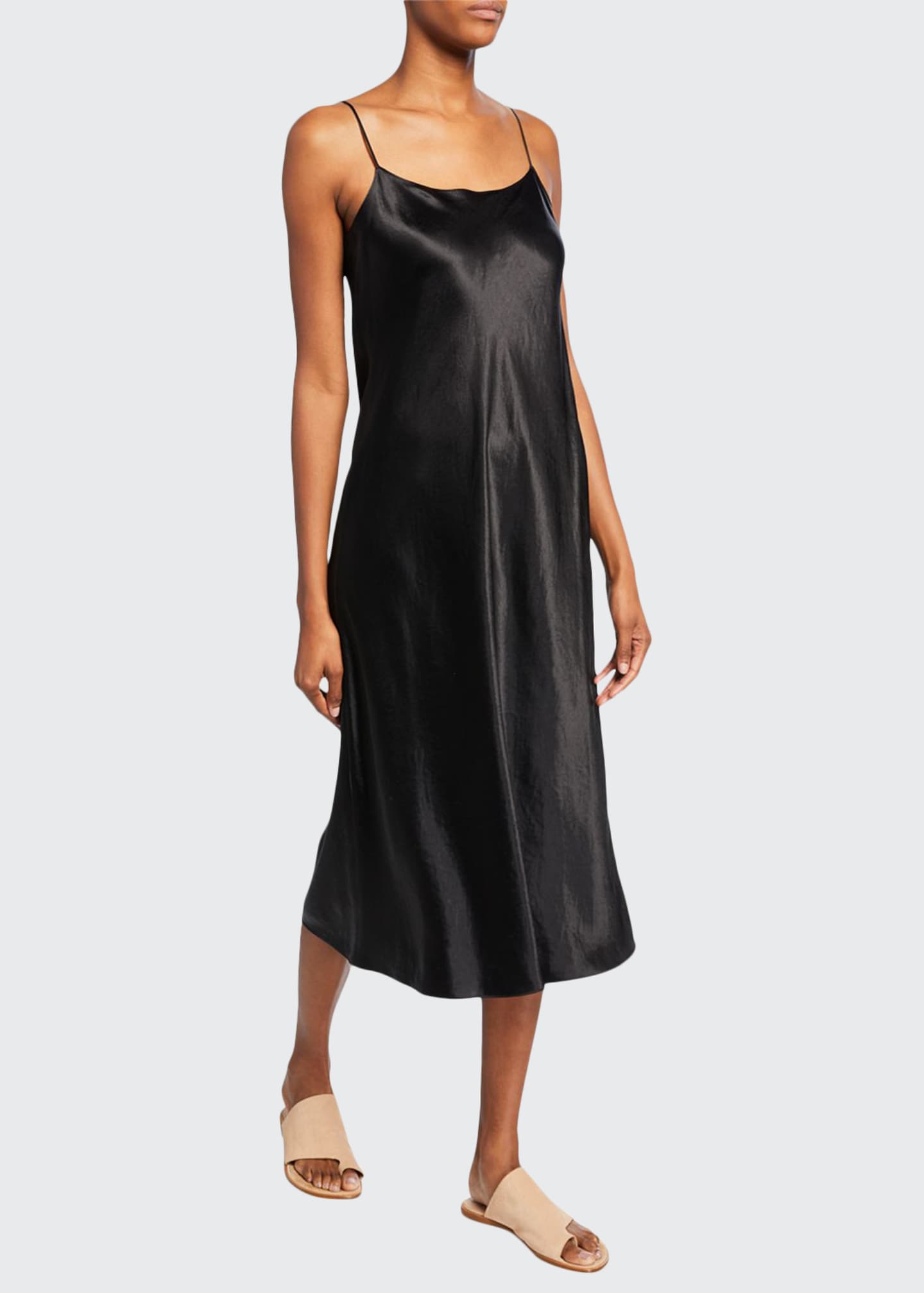 Vince Satin Midi Slip Dress - Bergdorf Goodman