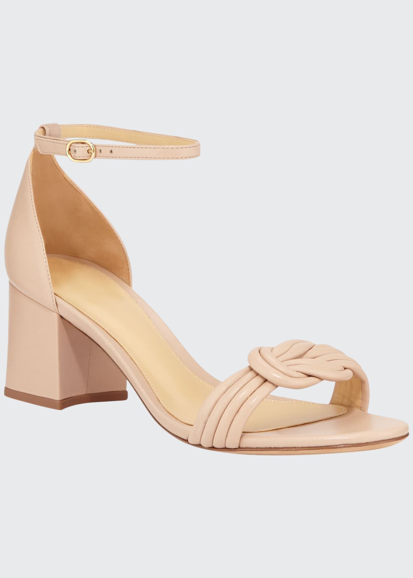 knotted block heel sandals