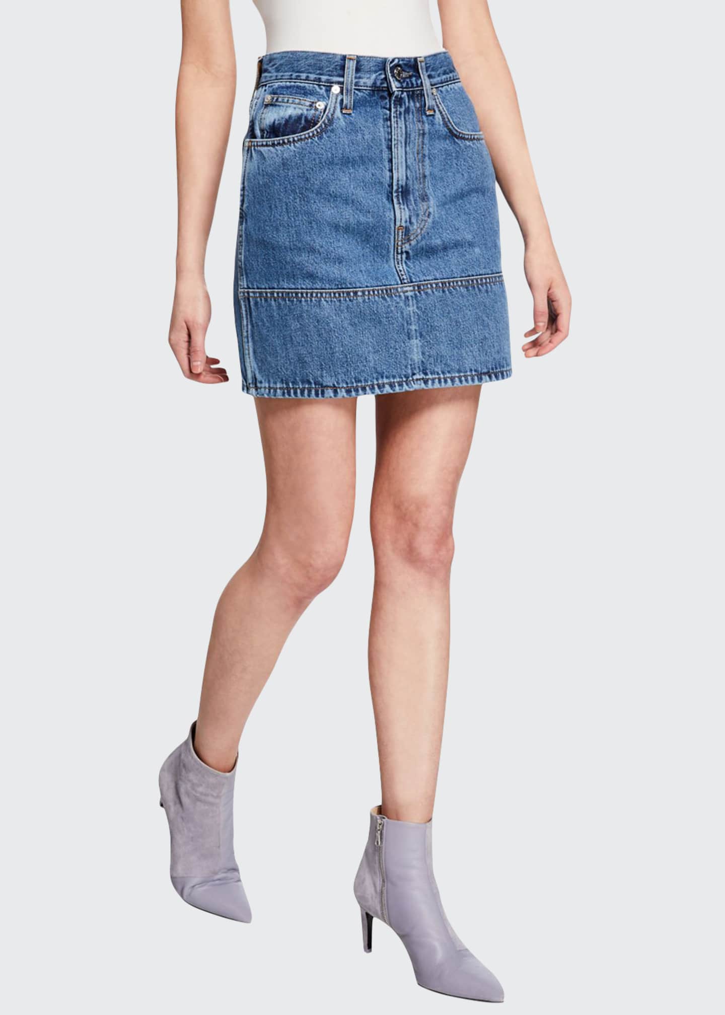 helmut lang denim skirt