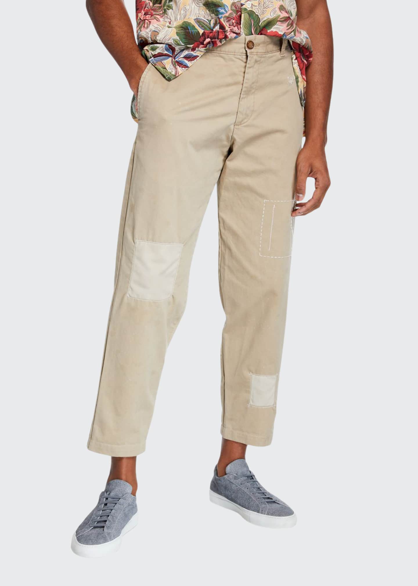 Atelier Repairs The Pan Am Patchwork Chino Pants Bergdorf Goodman
