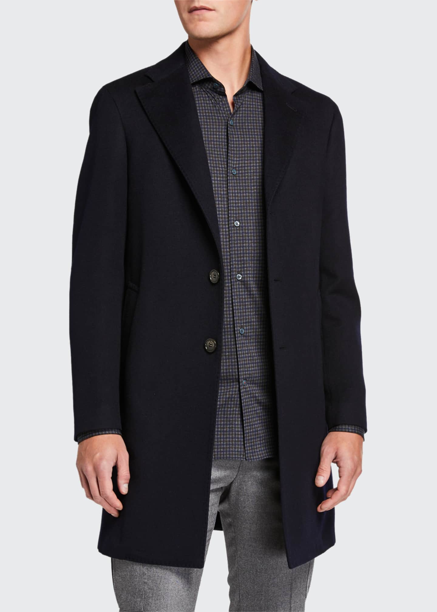 Mandelli Men's Unlined Cashmere Top Coat