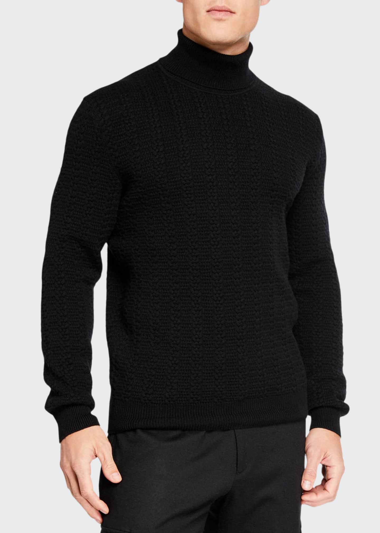 Etro Cable-Knit Turtleneck Sweater, Camel
