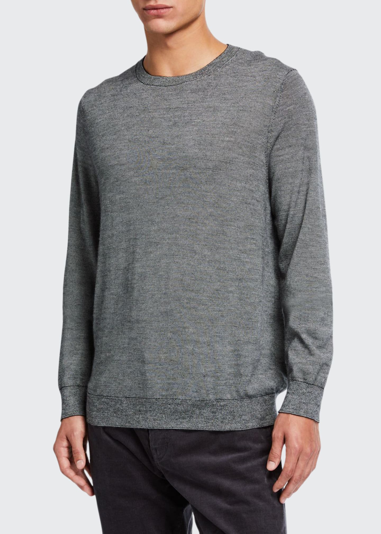 Vince Men's Striped Crewneck Sweater - Bergdorf Goodman