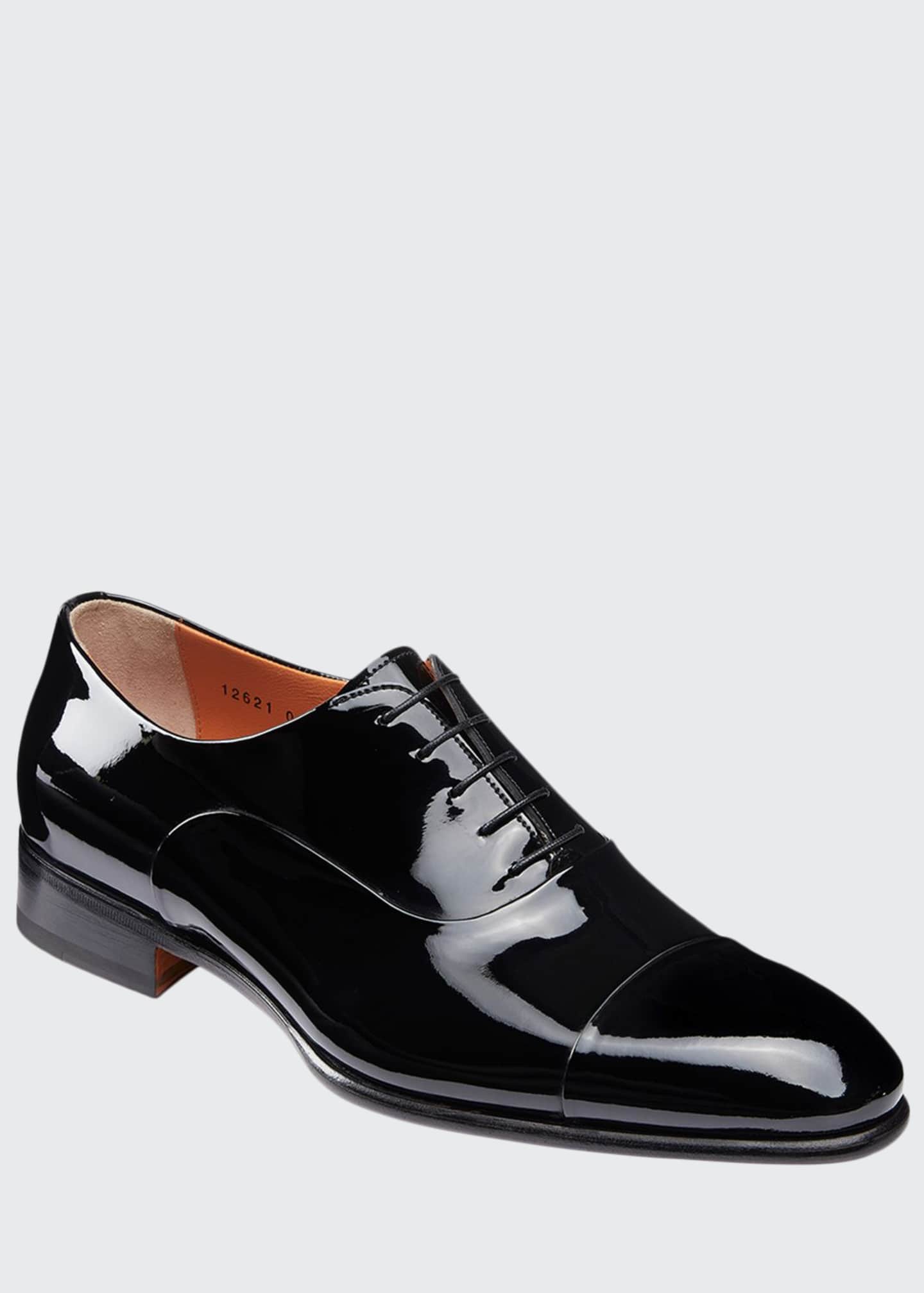patent leather lace up