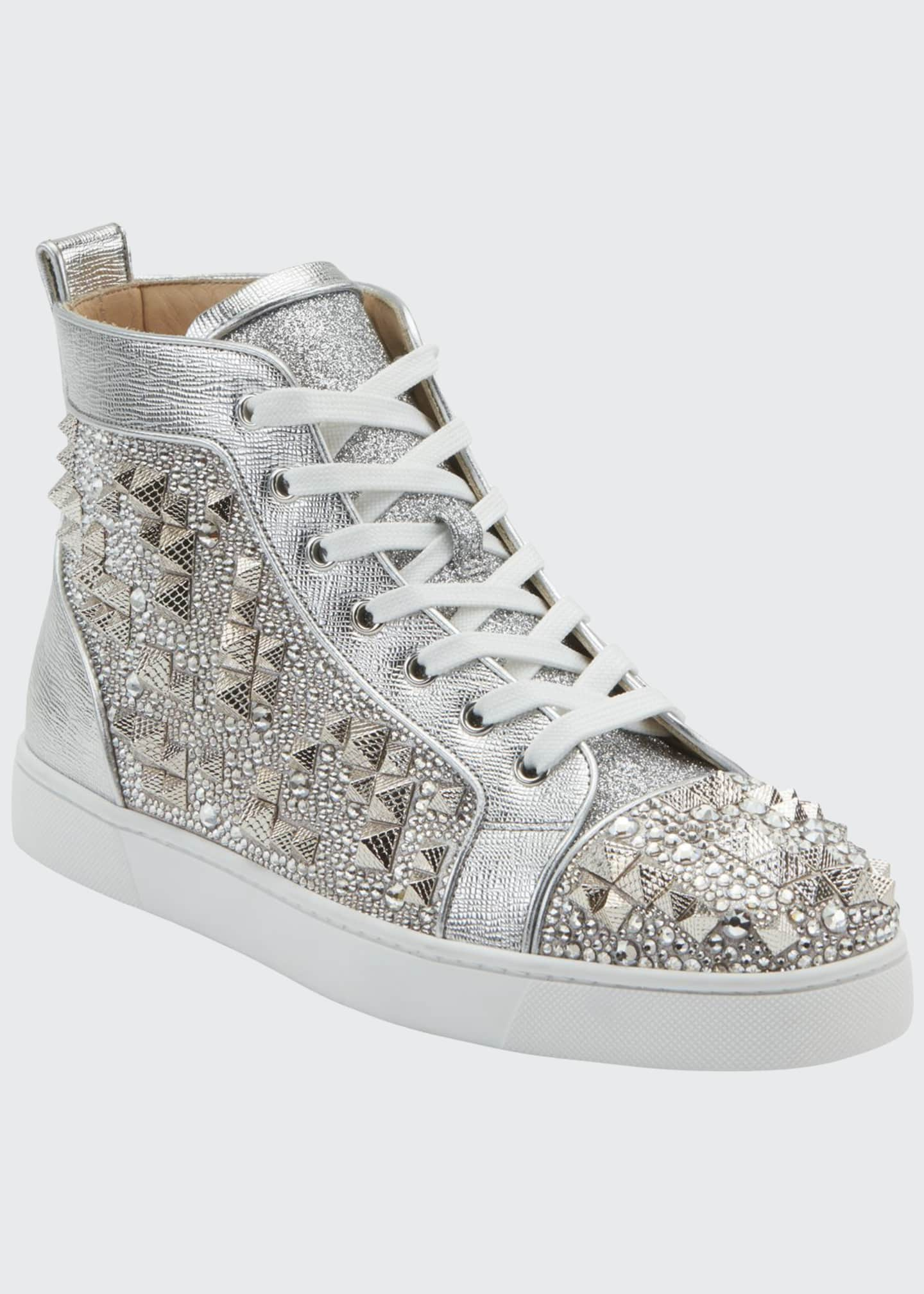 high top metallic sneakers