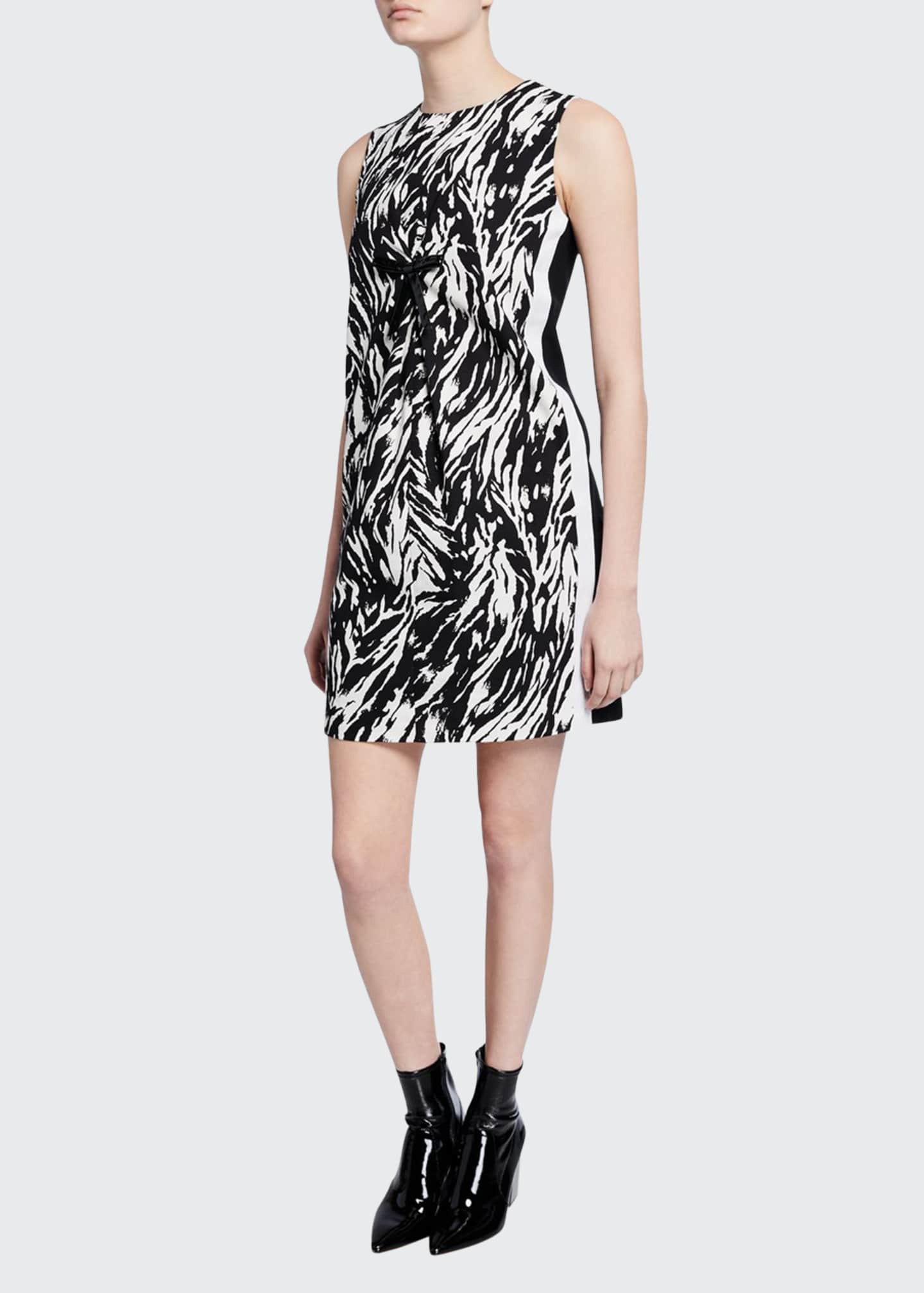 zebra print shift dress