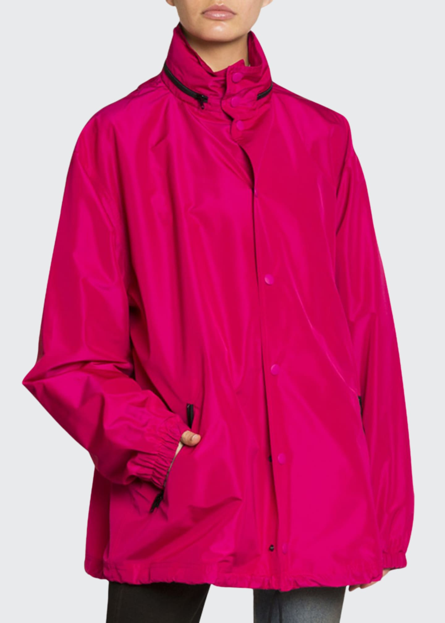 balenciaga windbreaker womens grey