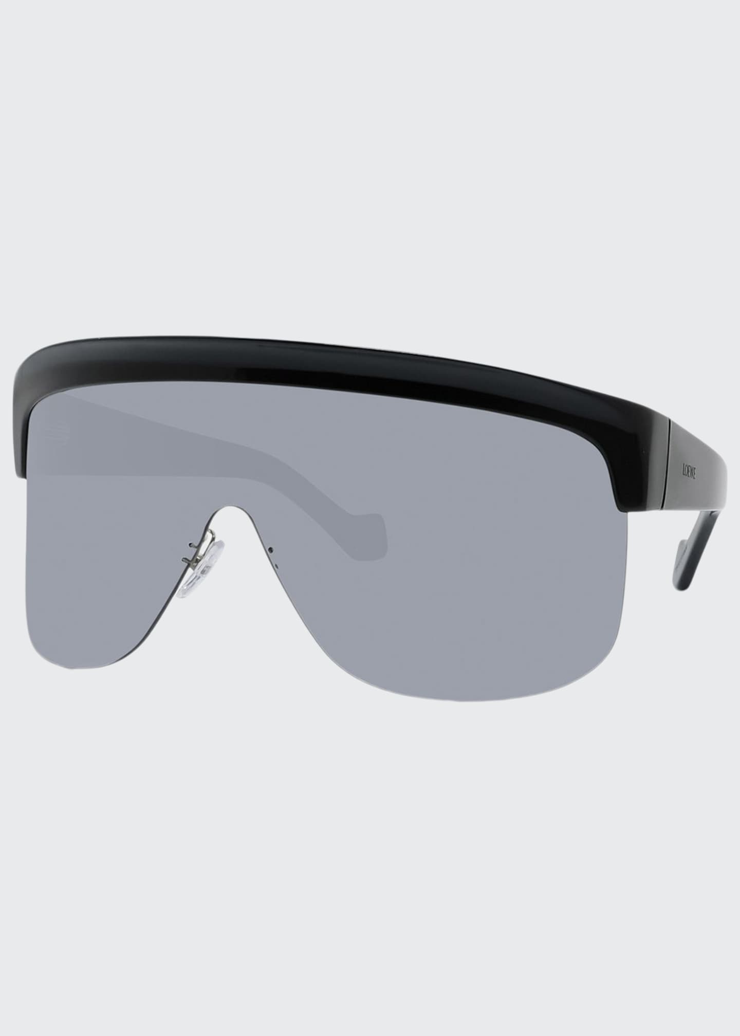 Loewe Curved Shield Semi-Rimless Sunglasses - Bergdorf Goodman