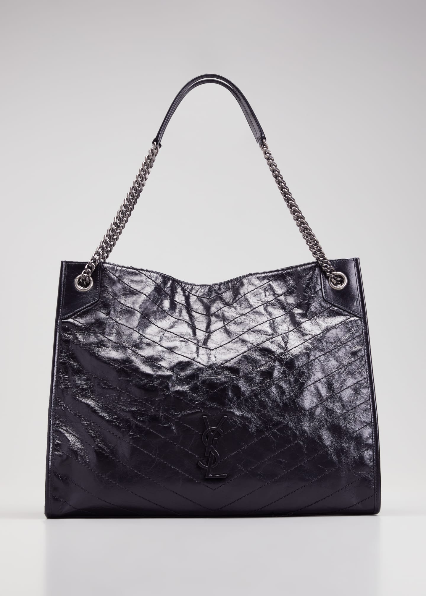 Saint Laurent Niki Large Crinkled Calf Shopper Tote Bag Bergdorf Goodman
