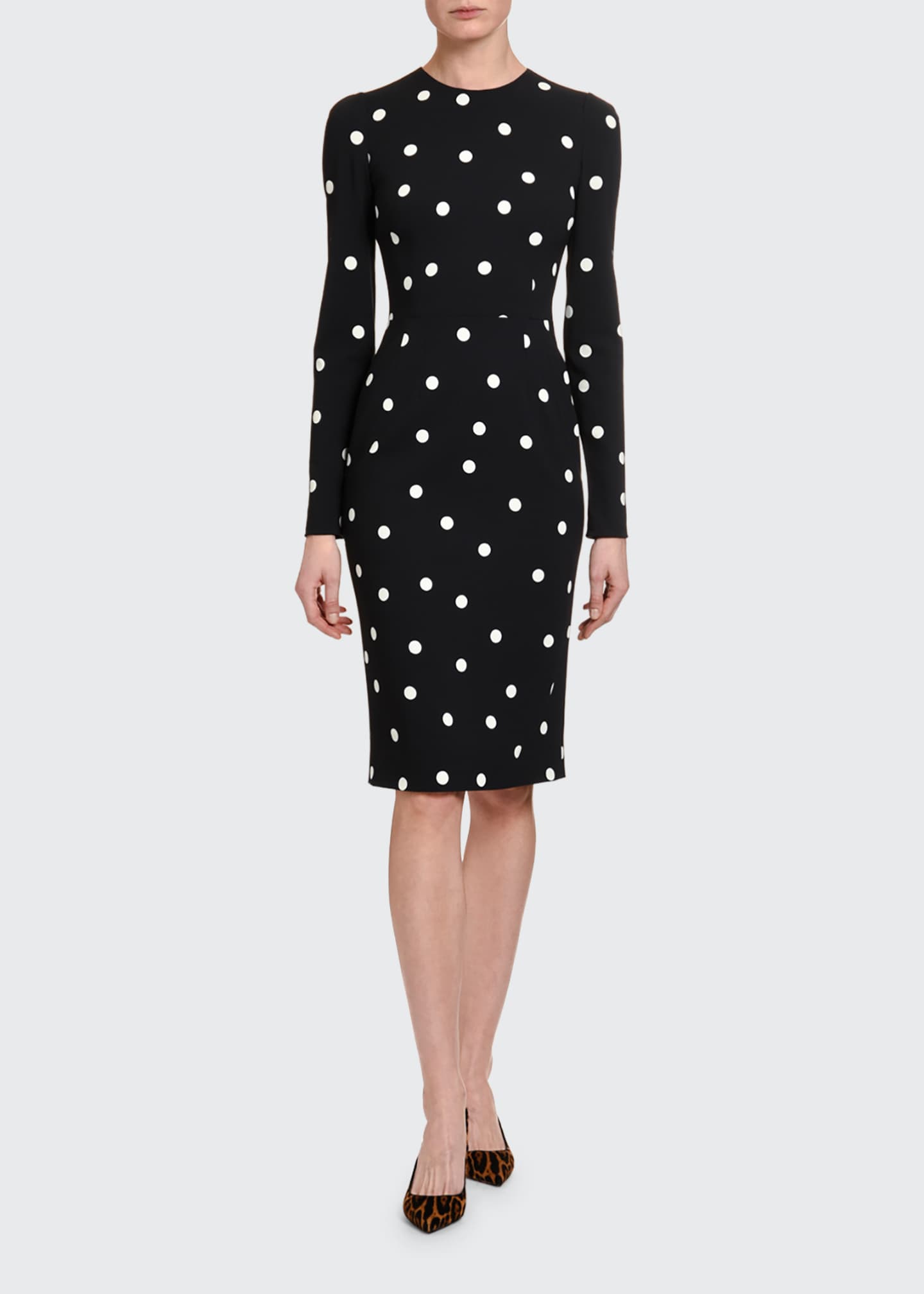 polka dot bodycon dress