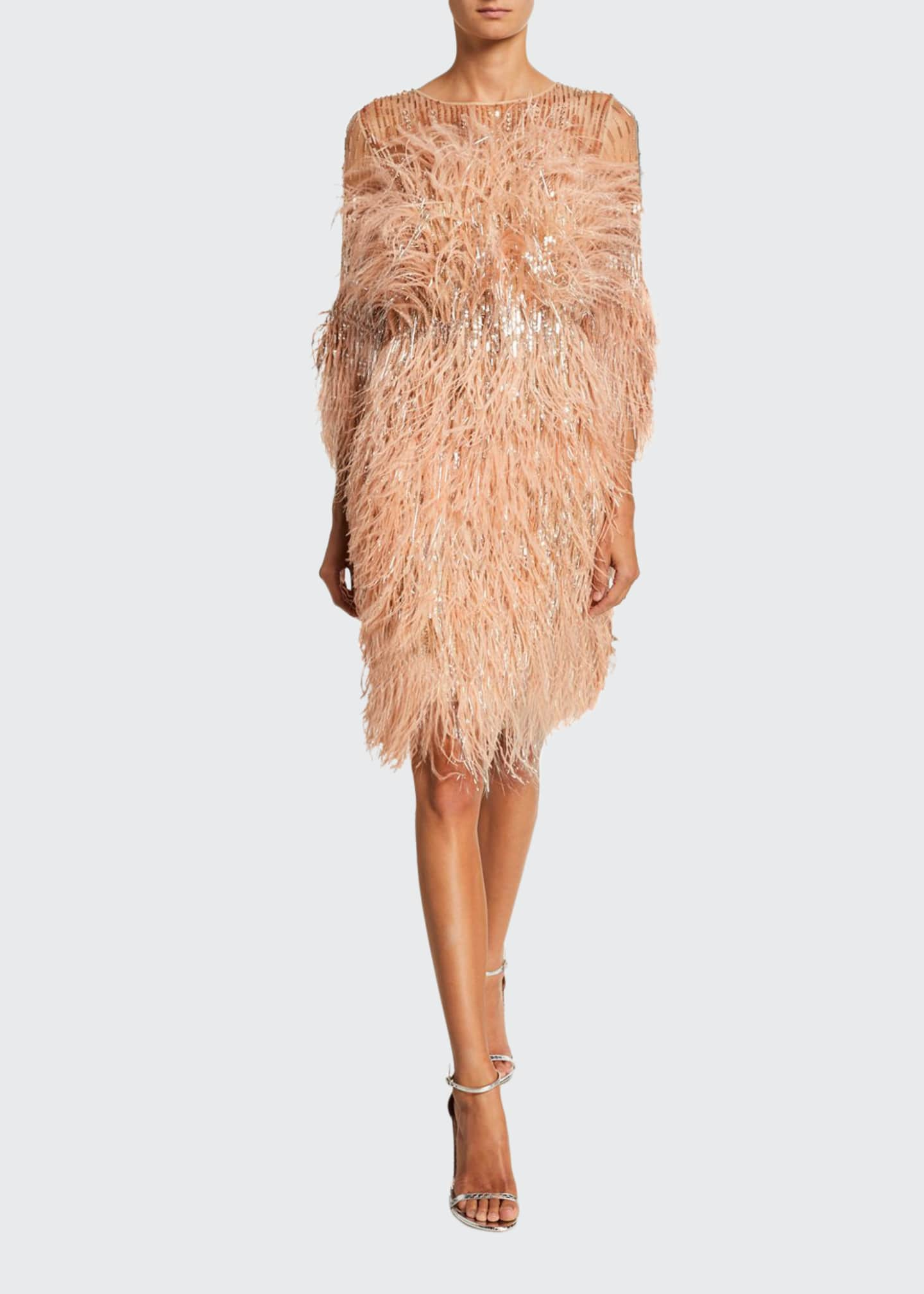 cocktail feather dress