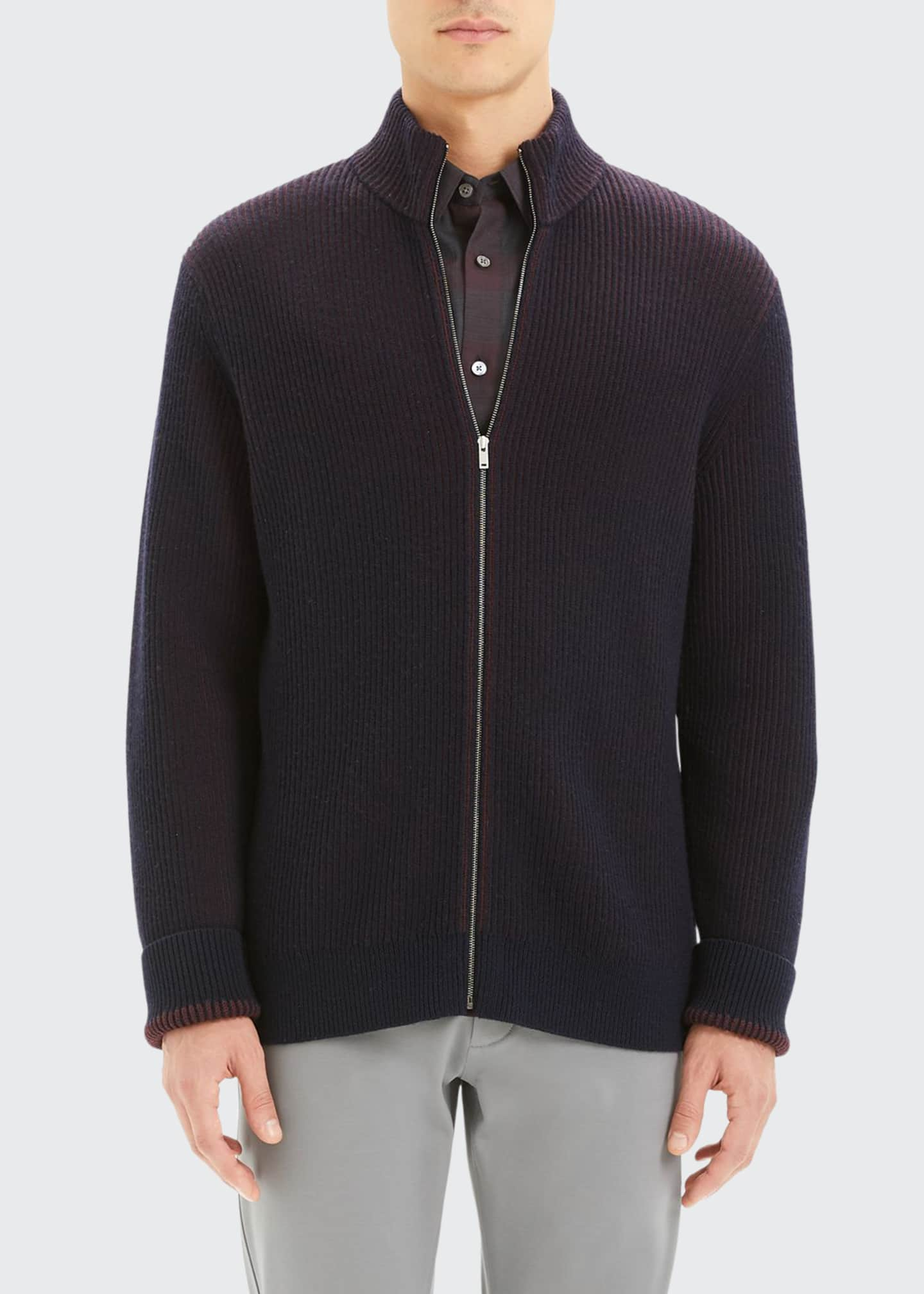 zip front sweater mens