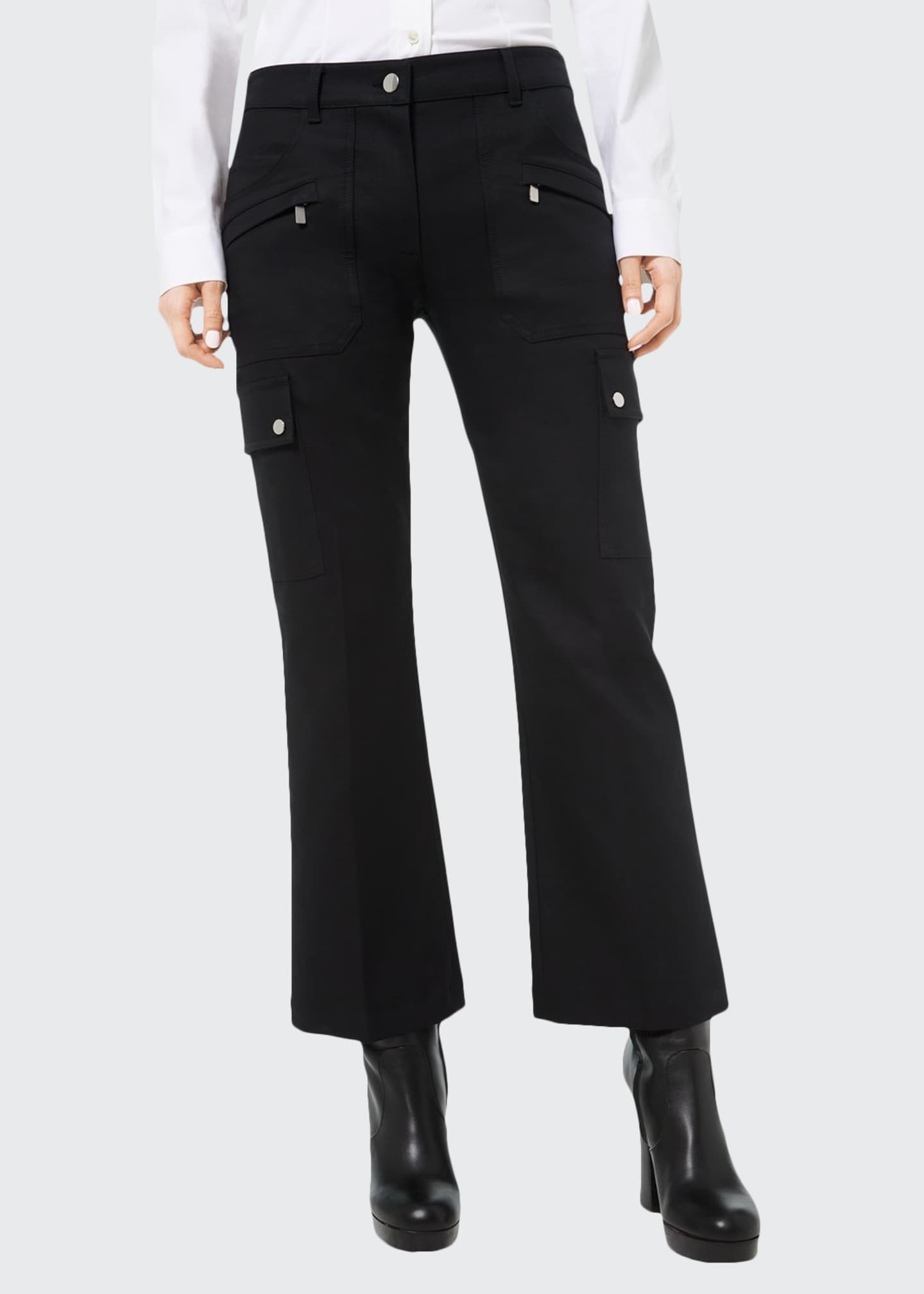 Michael Kors Collection Cotton Twill Cargo Flare Pants - Bergdorf Goodman
