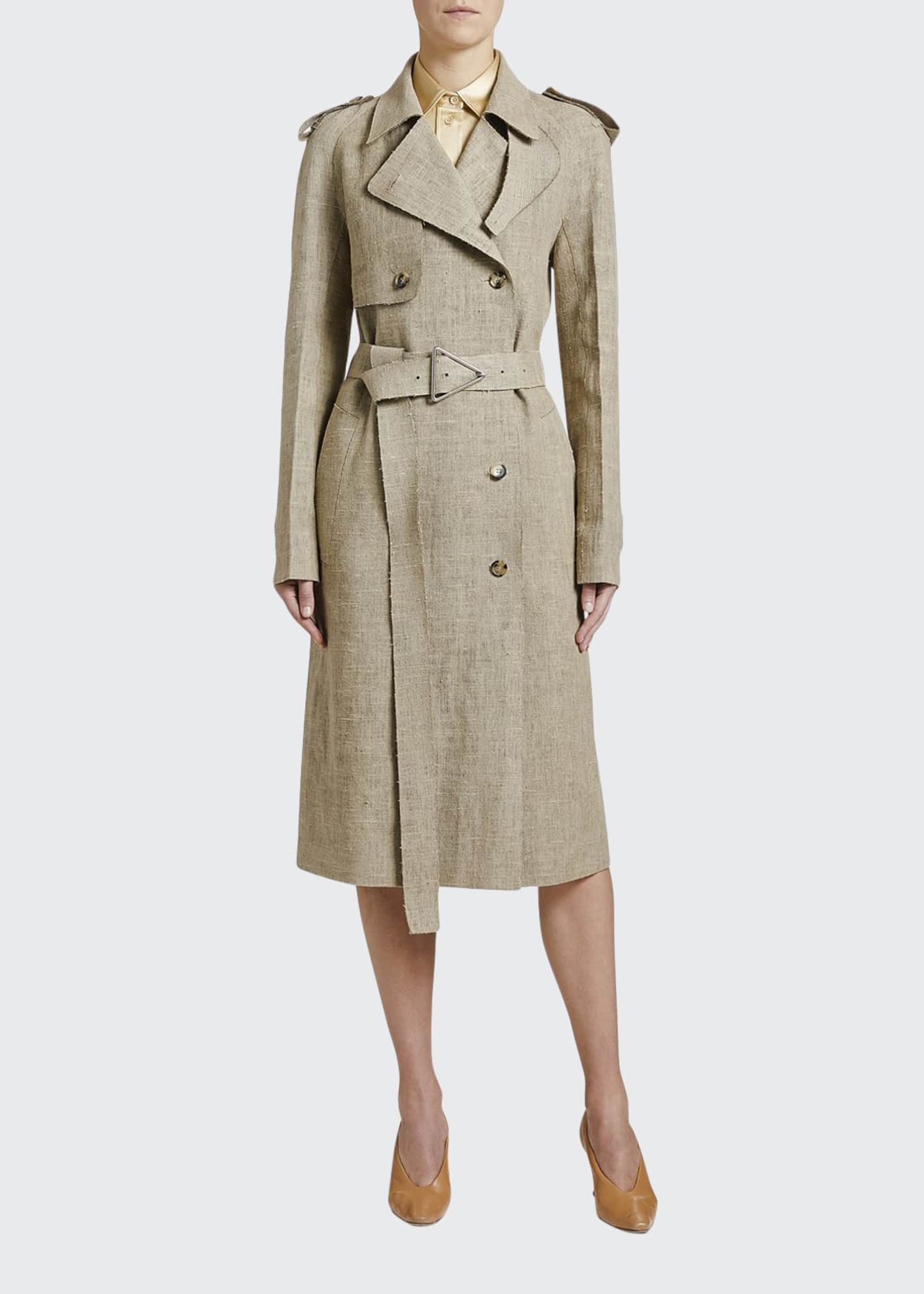 Bottega Lightweight Linen Trench Coat Bergdorf Goodman