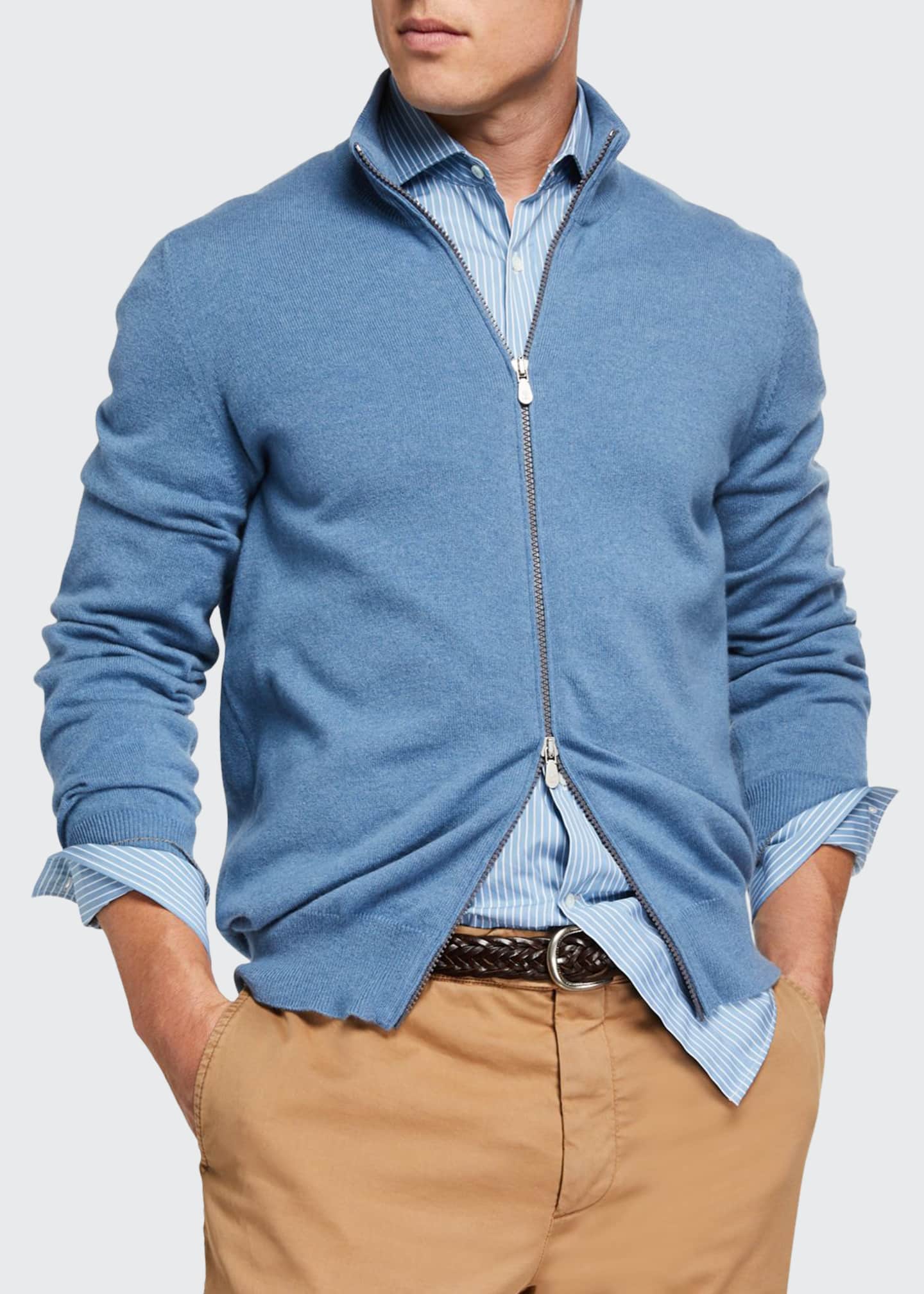 men's sweater with zipper front