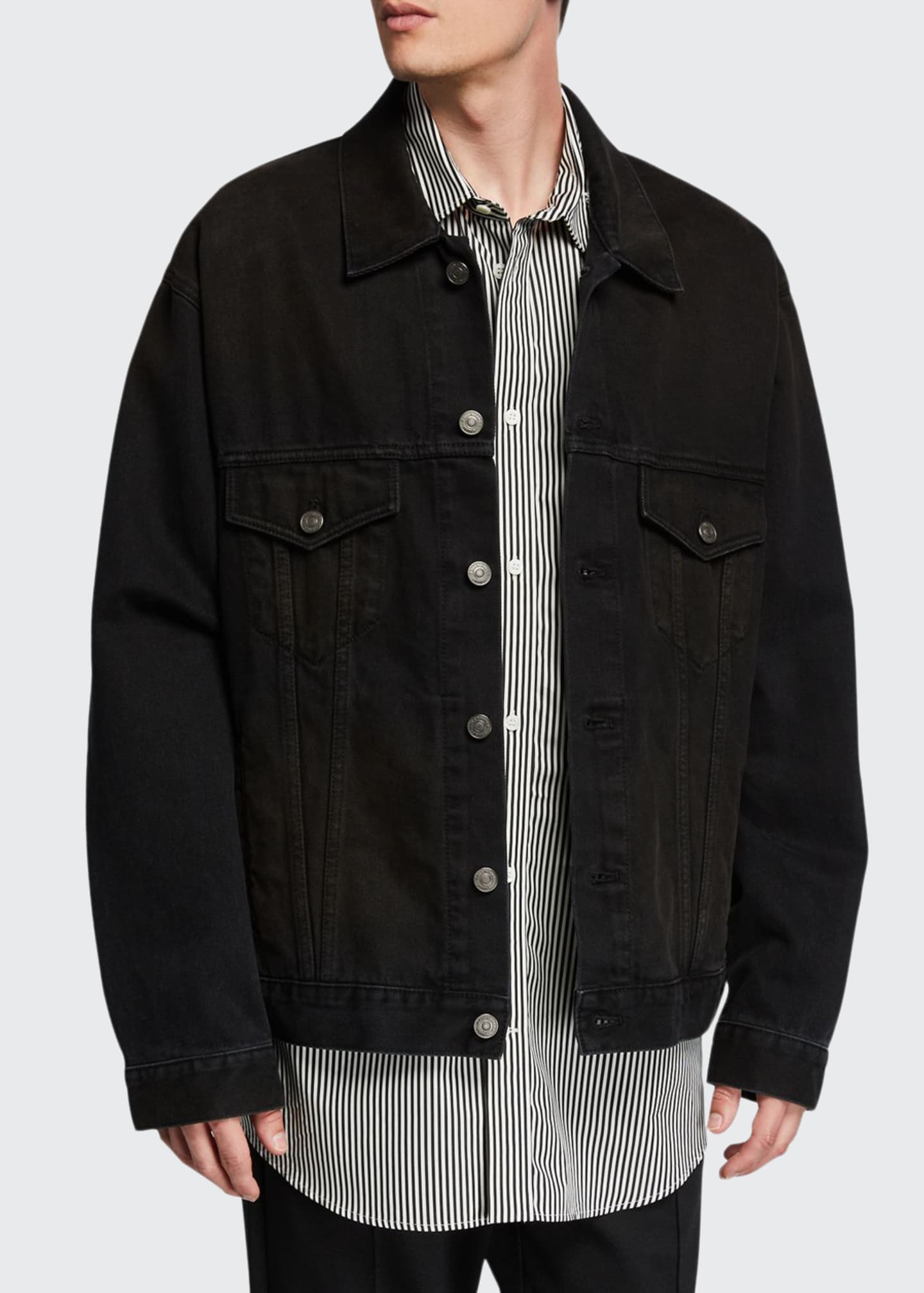 balenciaga mens jean jacket