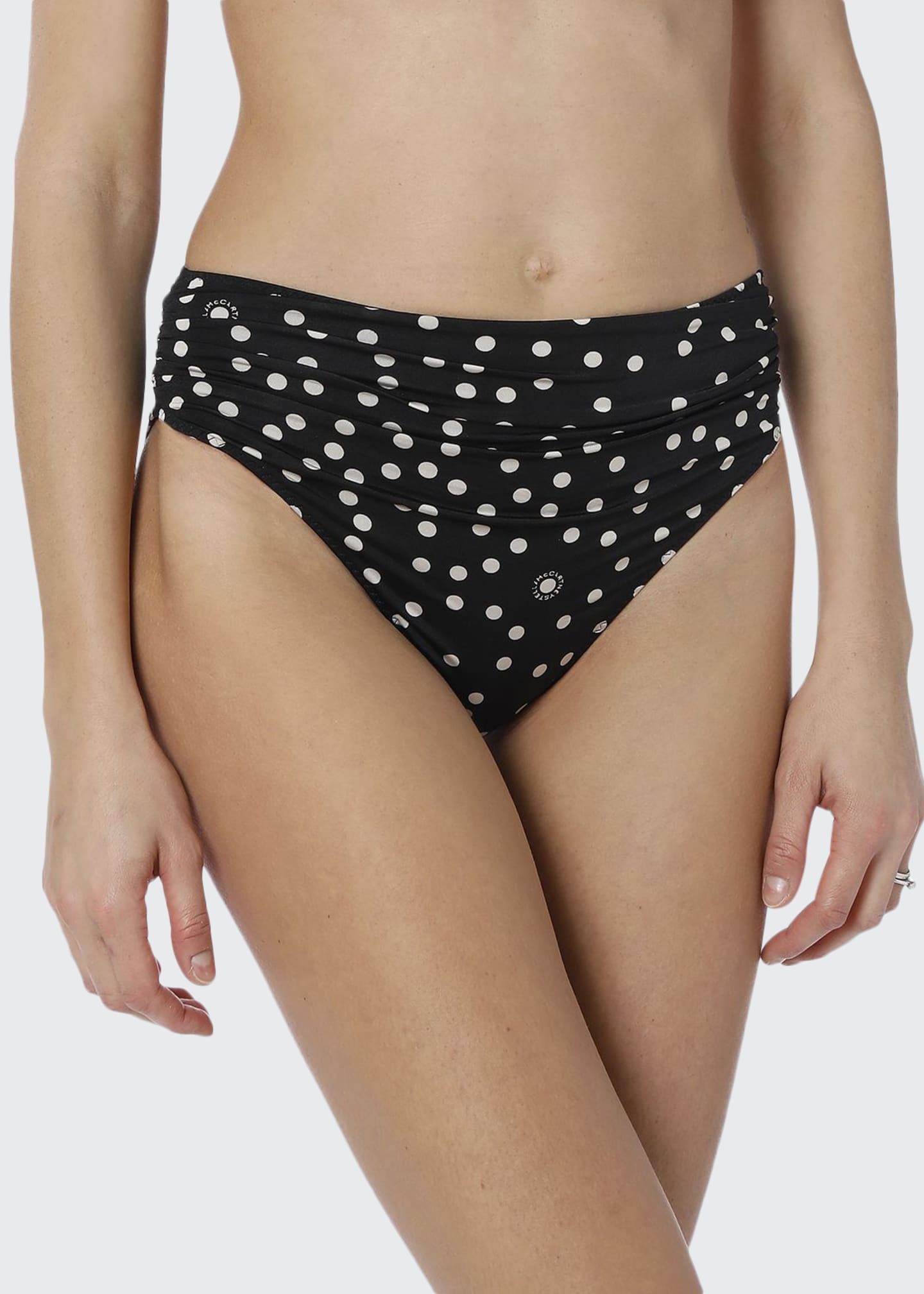 polka dot high waisted bikini bottom