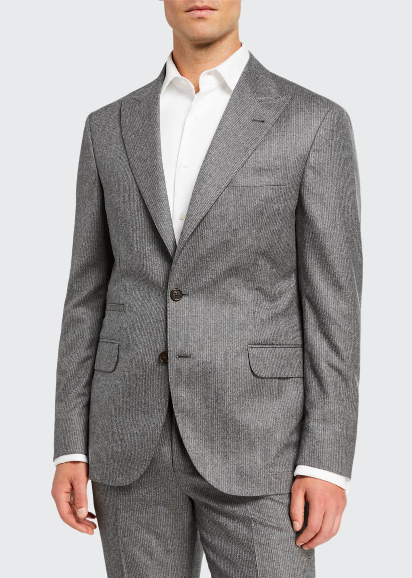Isaia Tonal-Striped Two-Piece Suit