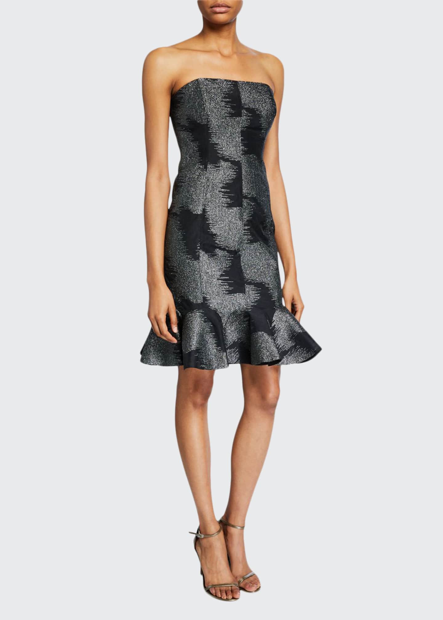 halston strapless dress