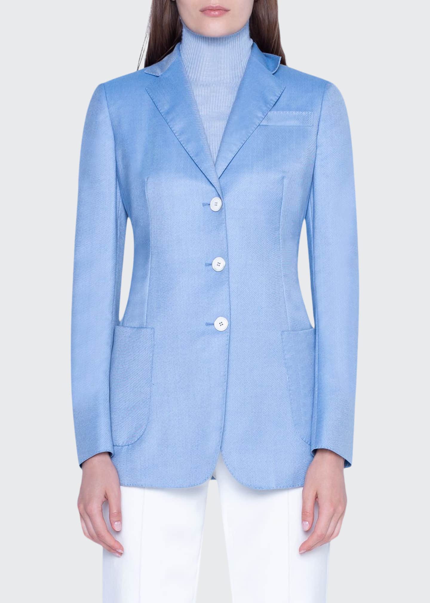 Akris Cashmere NotchedCollar Jacket Bergdorf Goodman