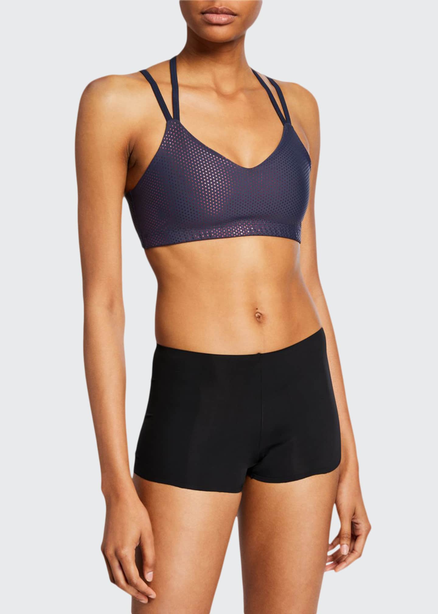 metallic sports bra