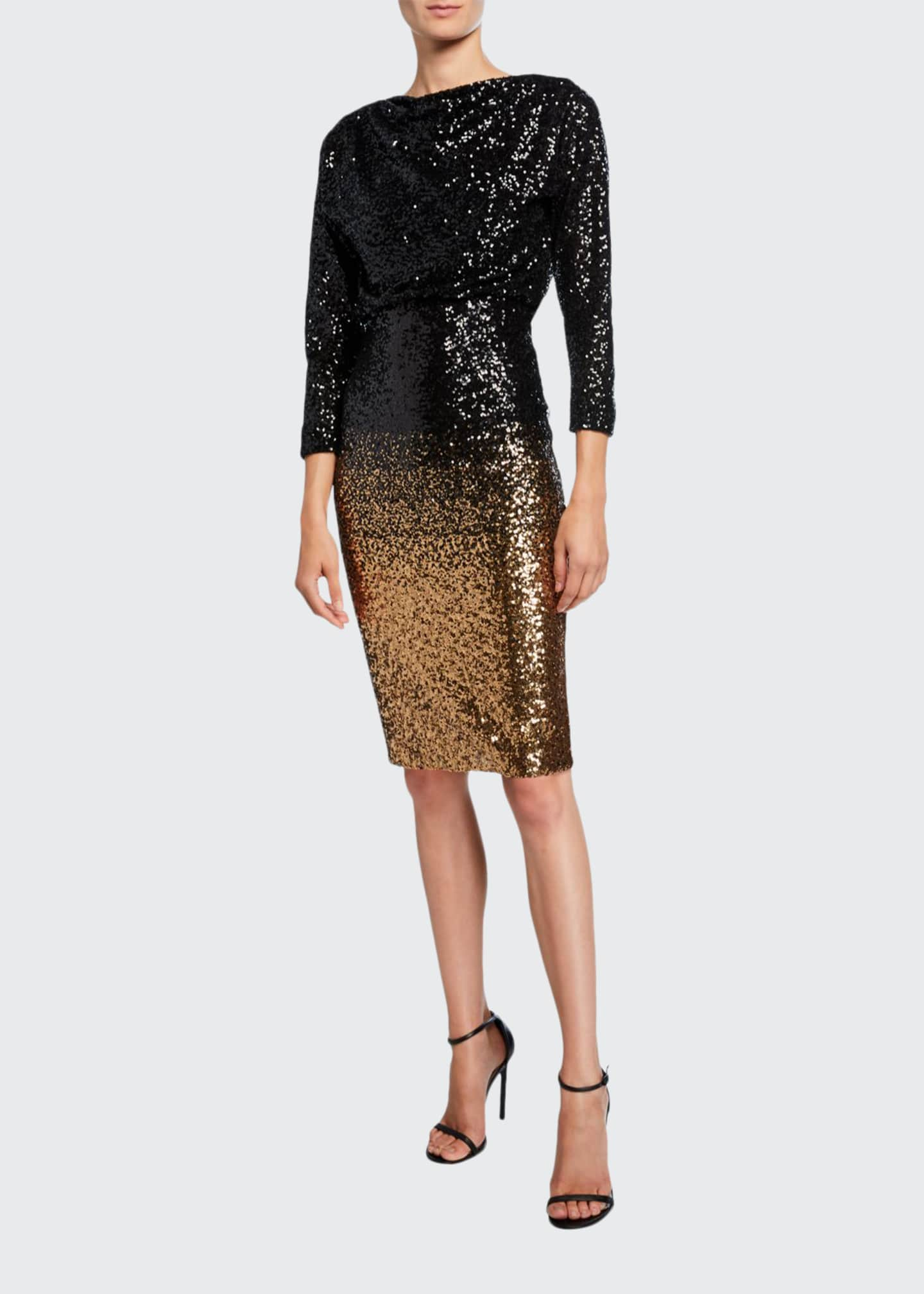 badgley mischka sequin dress