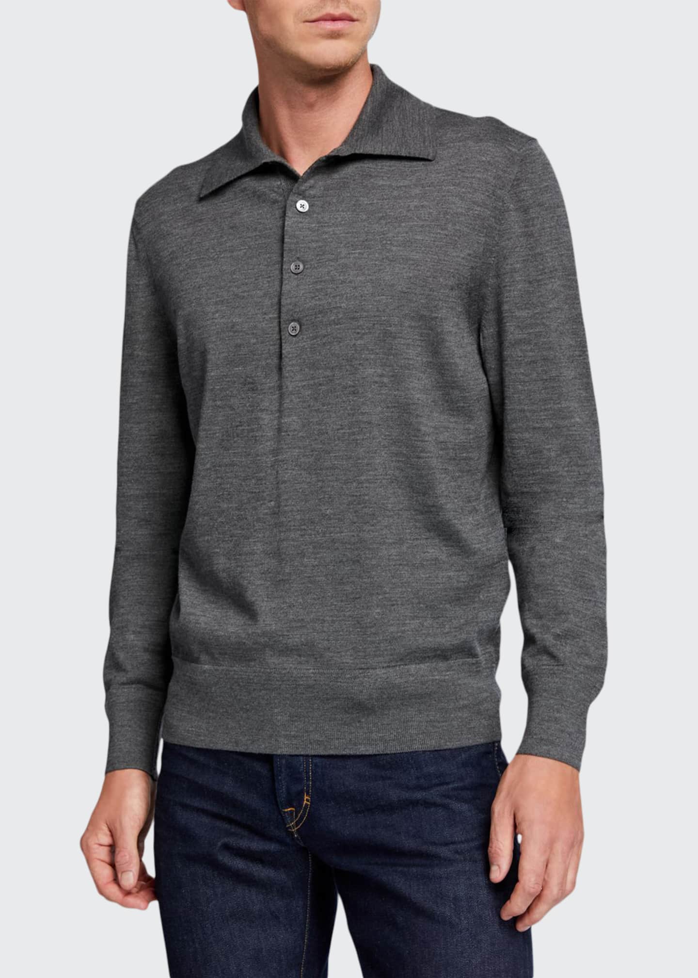 long sleeve polo sweater