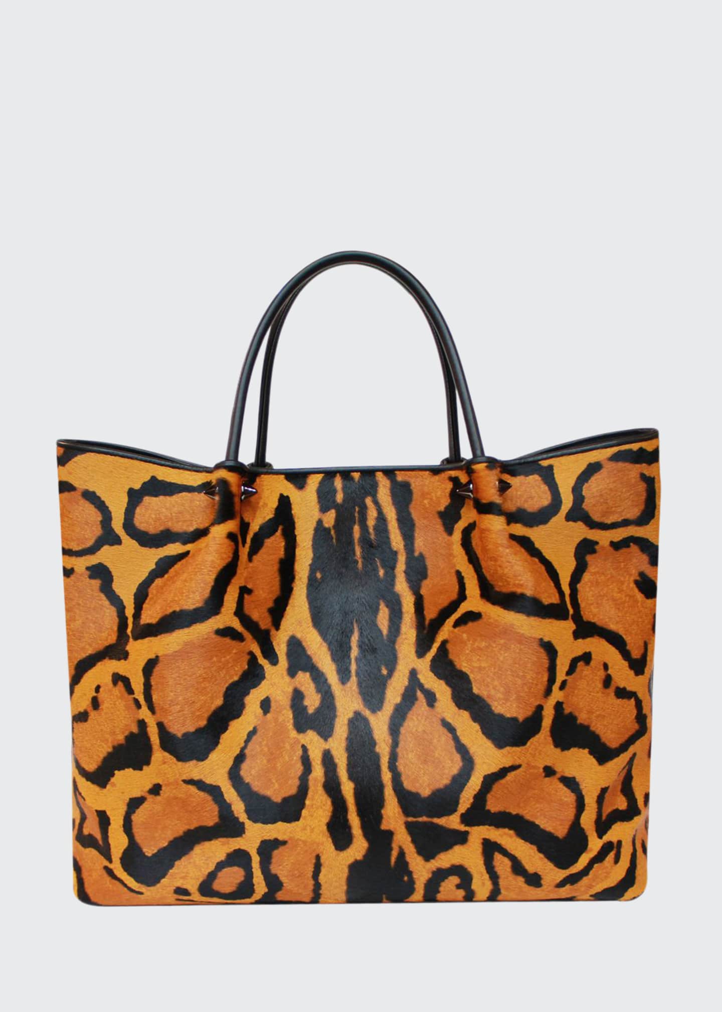 animal print fur bag
