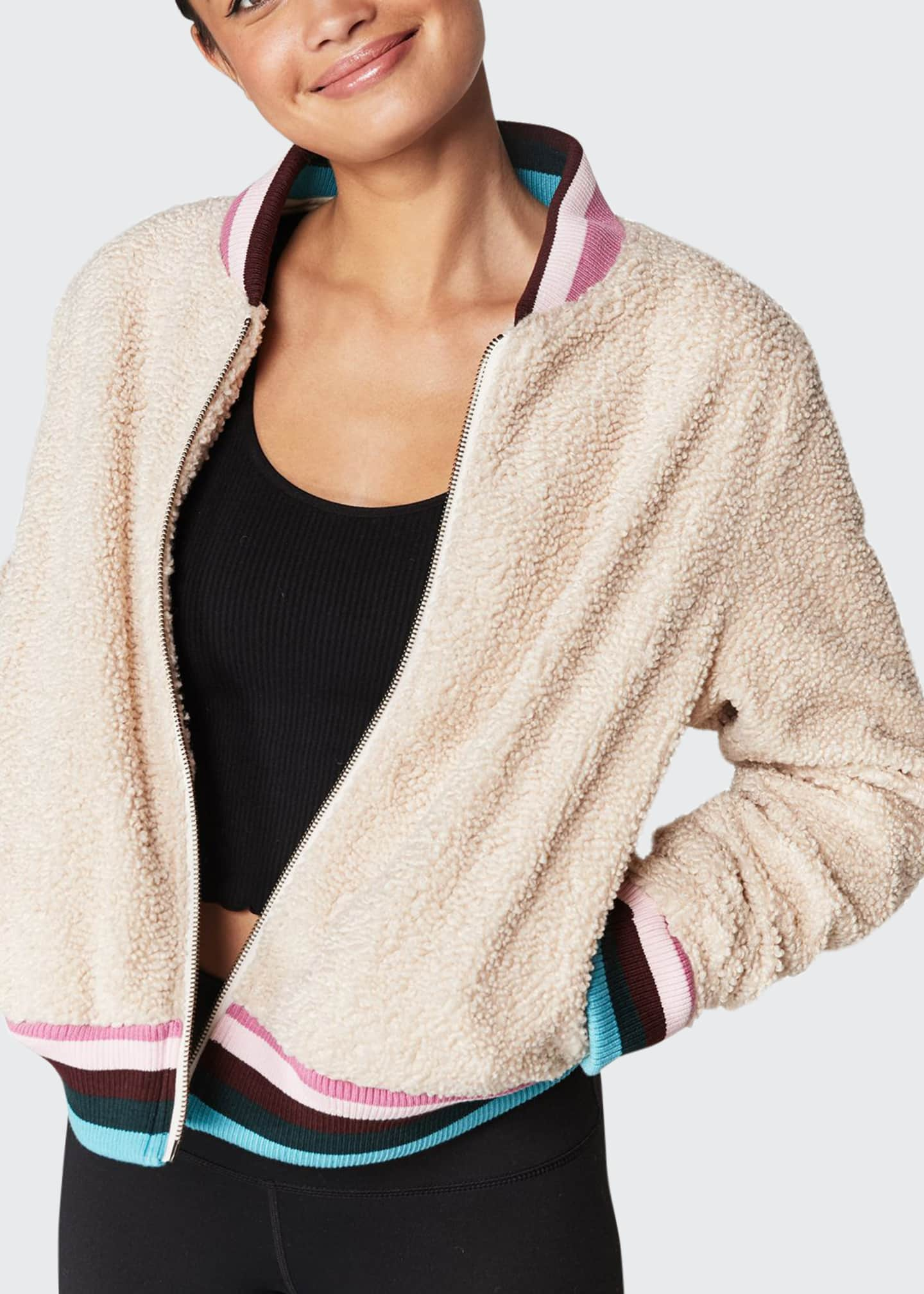 sherpa zip up sweater